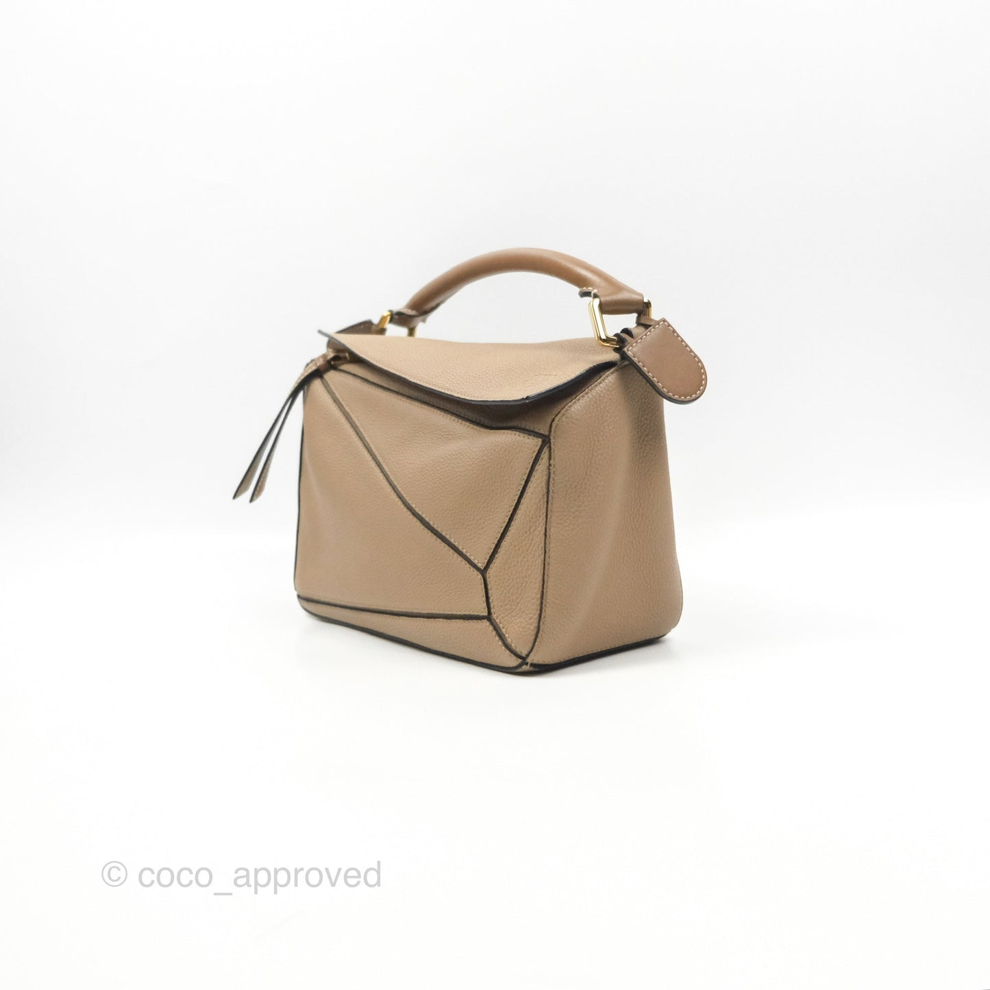 Loewe Small Puzzle Bag Sand Mink Grained Calfskin