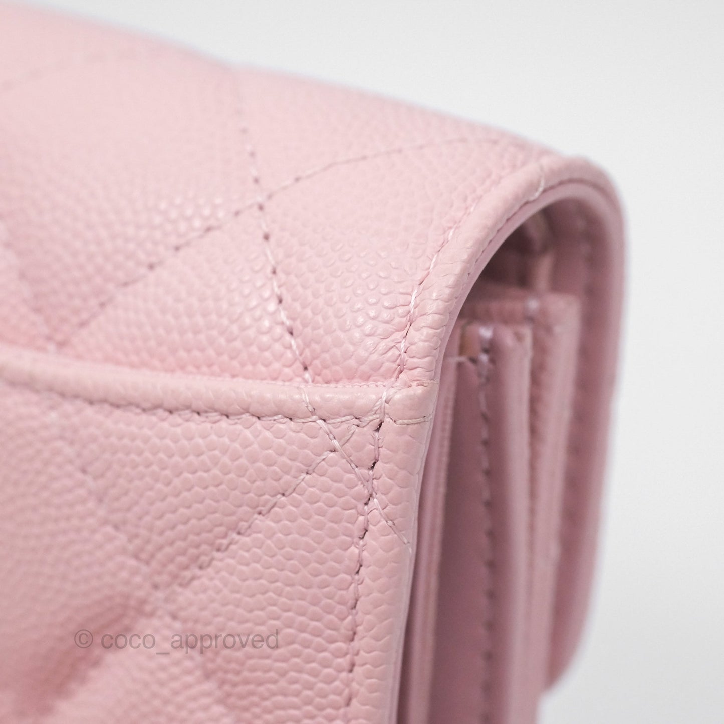 Chanel Classic Short Flap Wallet Pink Caviar Gold Hardware