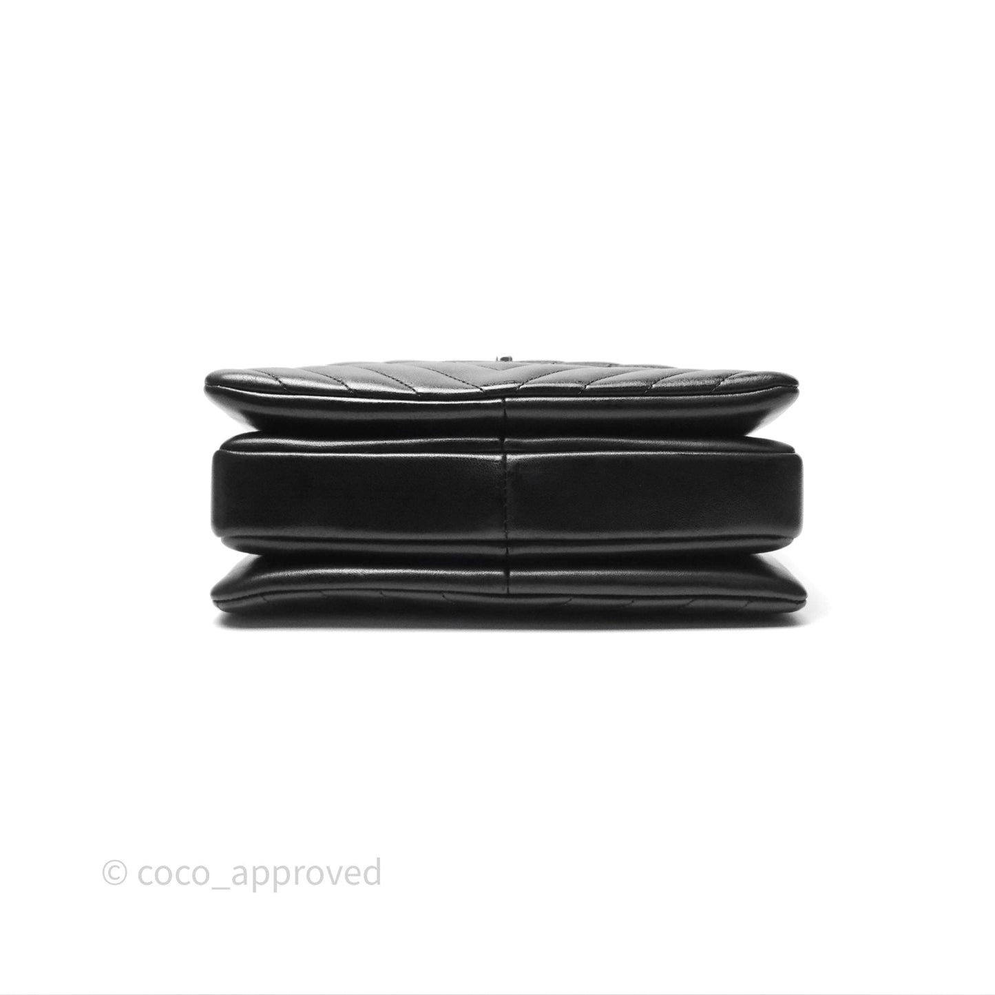 Chanel Small Trendy CC Black Chevron Lambskin Gold Hardware