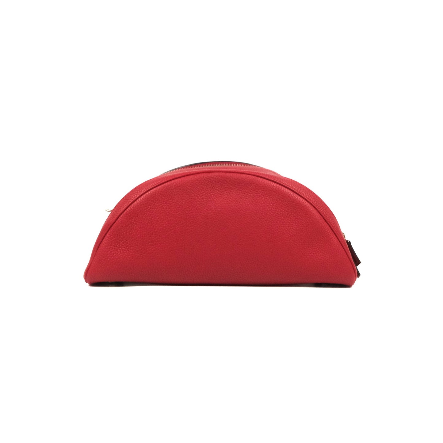 Moynat Swing Bag Red Grained Leather Silver Hardware