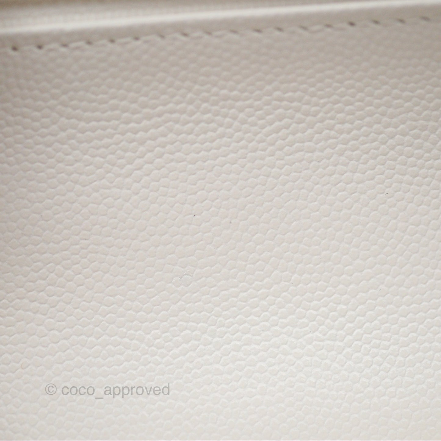 Chanel Classic M/L Medium Flap Quilted White Caviar Gold Hardware