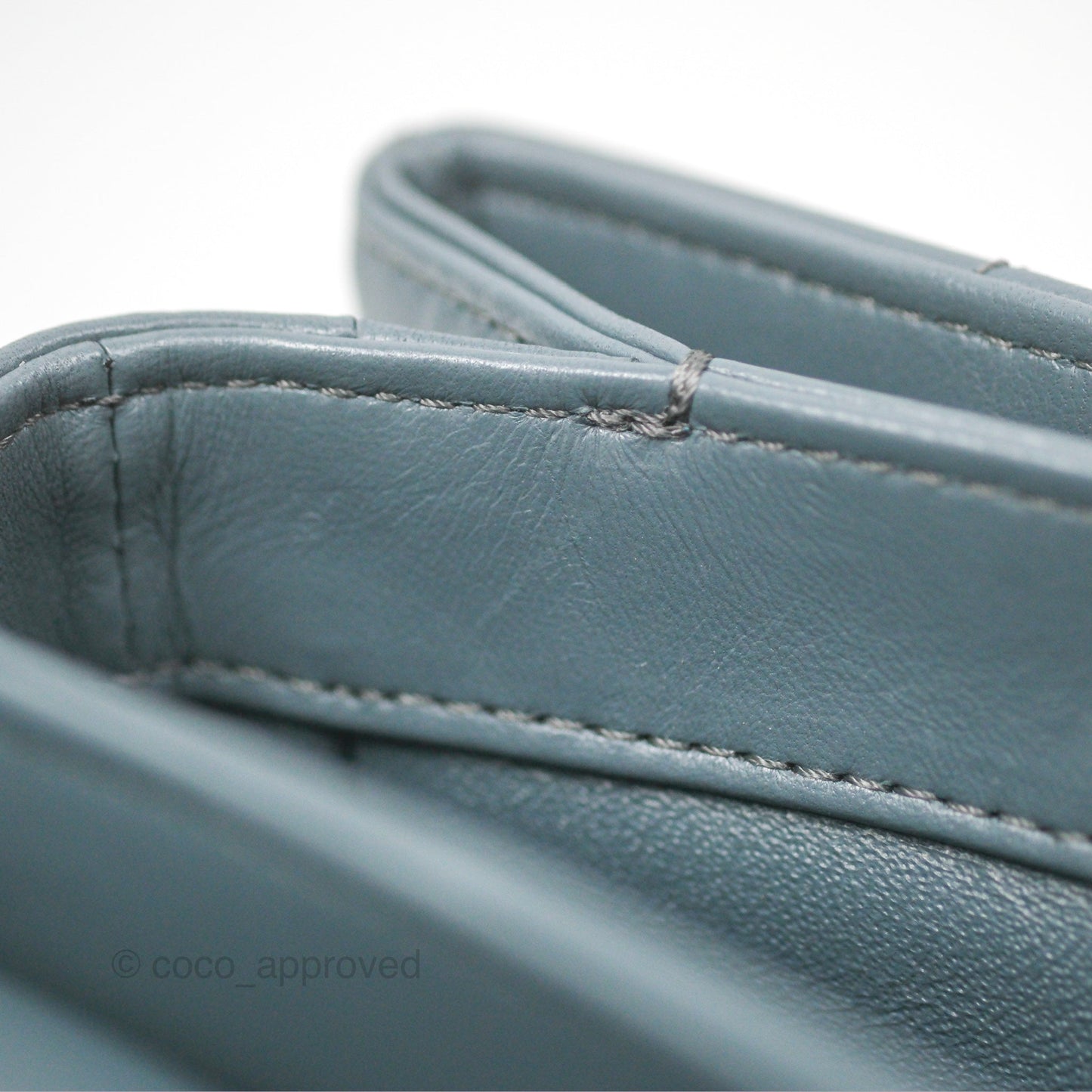 Chanel Small Trendy CC Grey Blue Lambskin Gold Hardware
