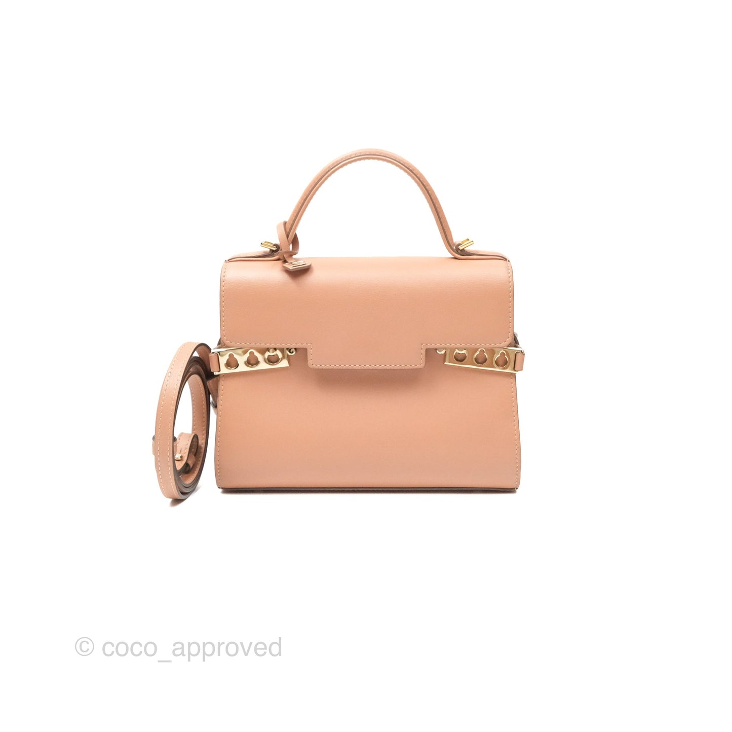 Delvaux Tempête Mini Beige Supple Calfskin Gold Hardware