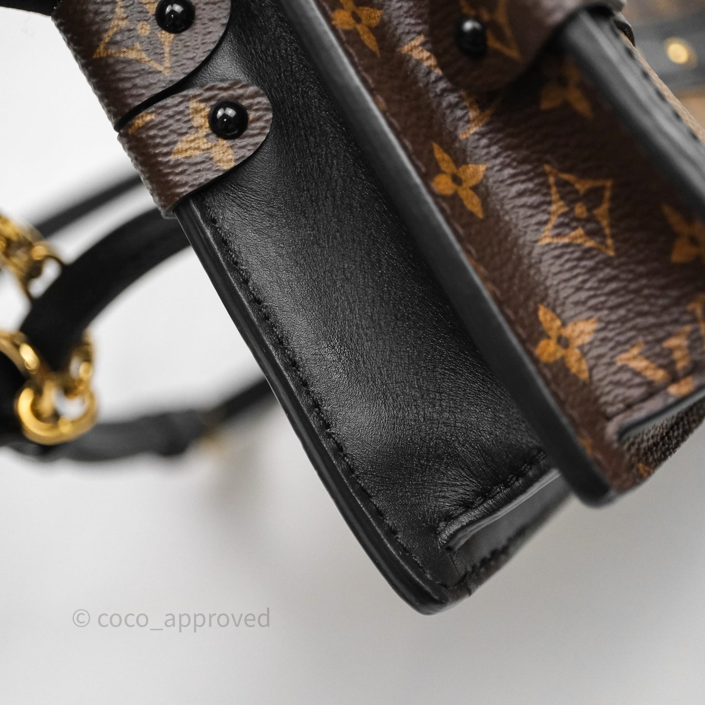 Louis Vuitton Monogram Reverse Trunk Clutch Bag