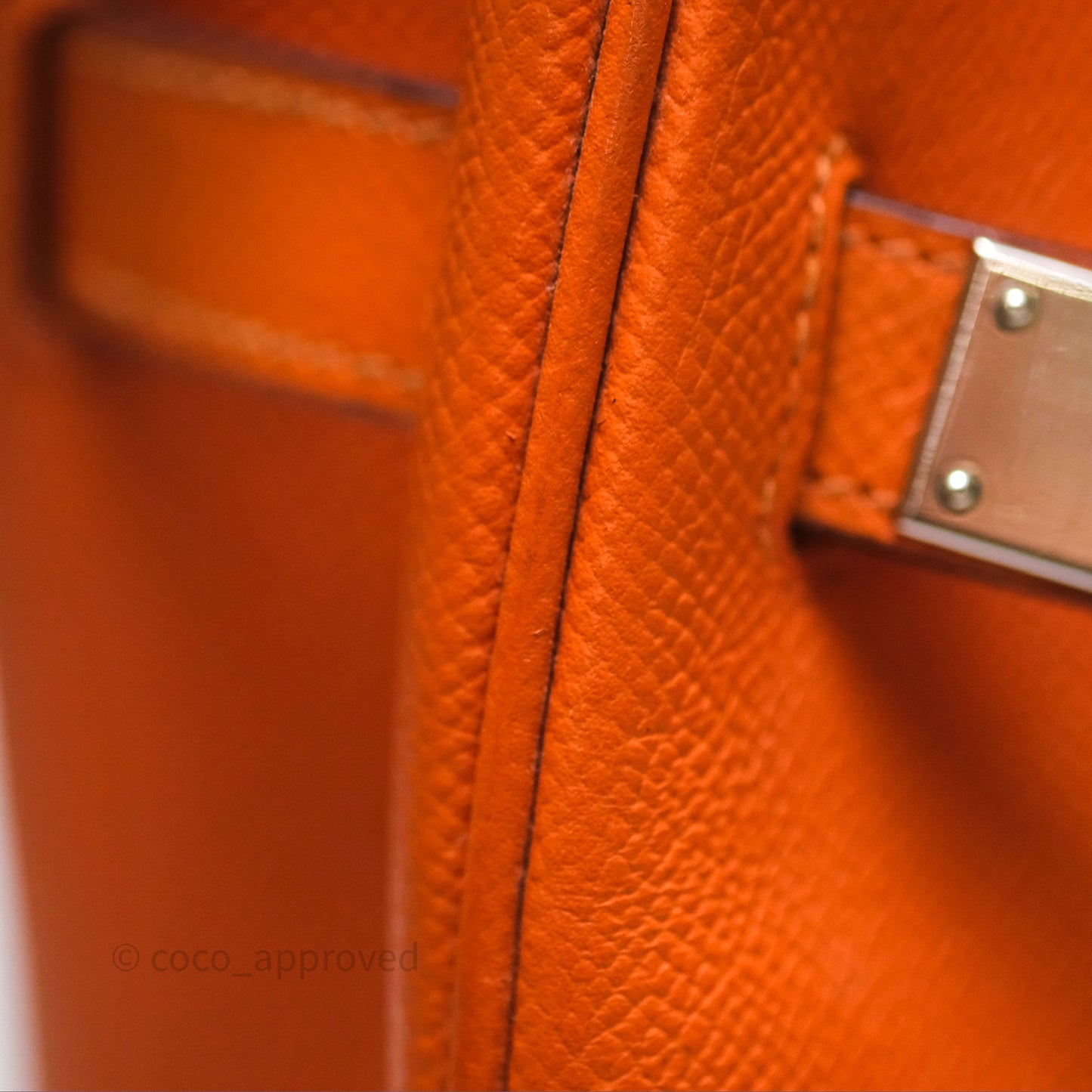 Hermès Birkin 30 Retourne Orange Epsom Palladium Hardware