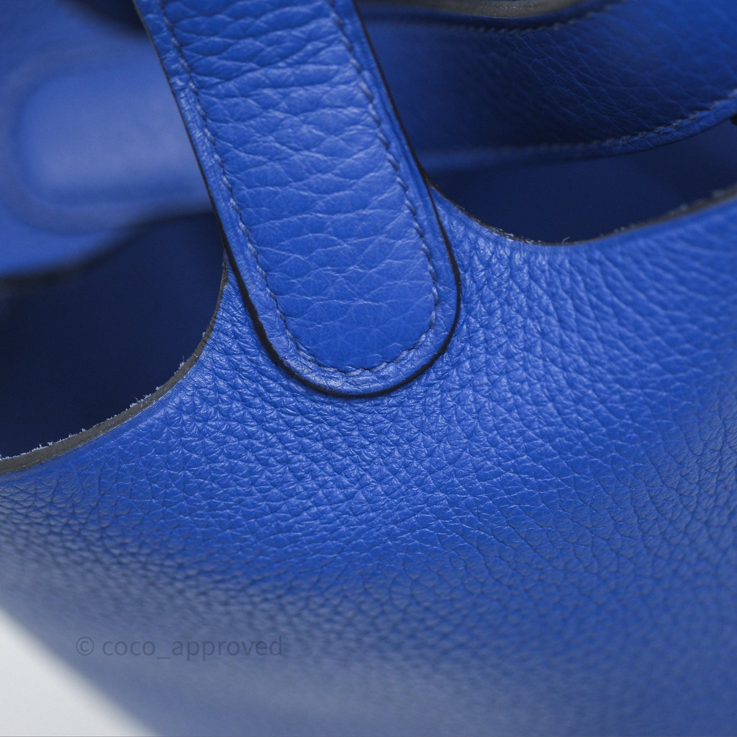 Hermès Picotin 18 Bleu Électrique 7T Clemence Gold Hardware