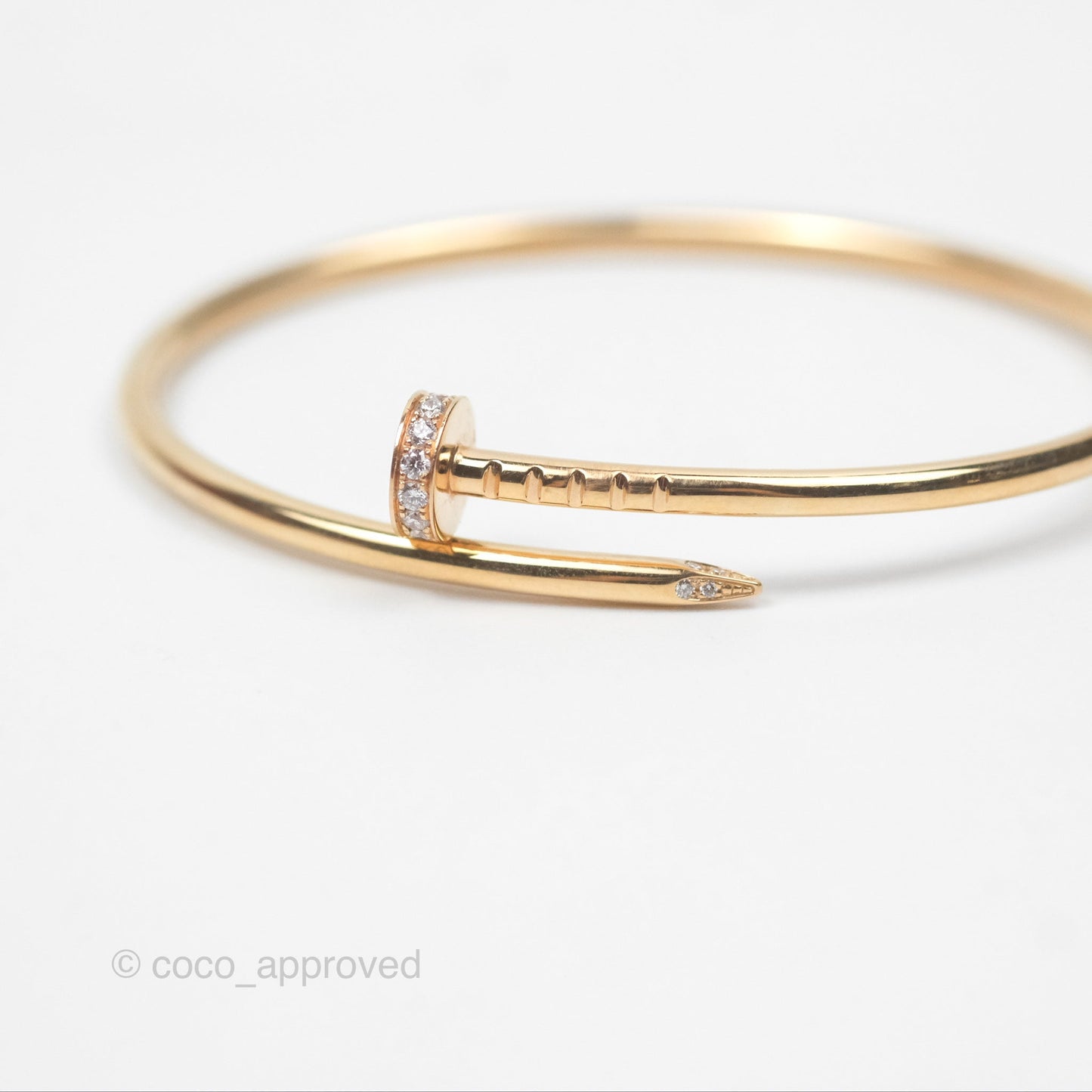 Cartier Small Juste Un Clou Bracelet 18K Pink Gold Diamond