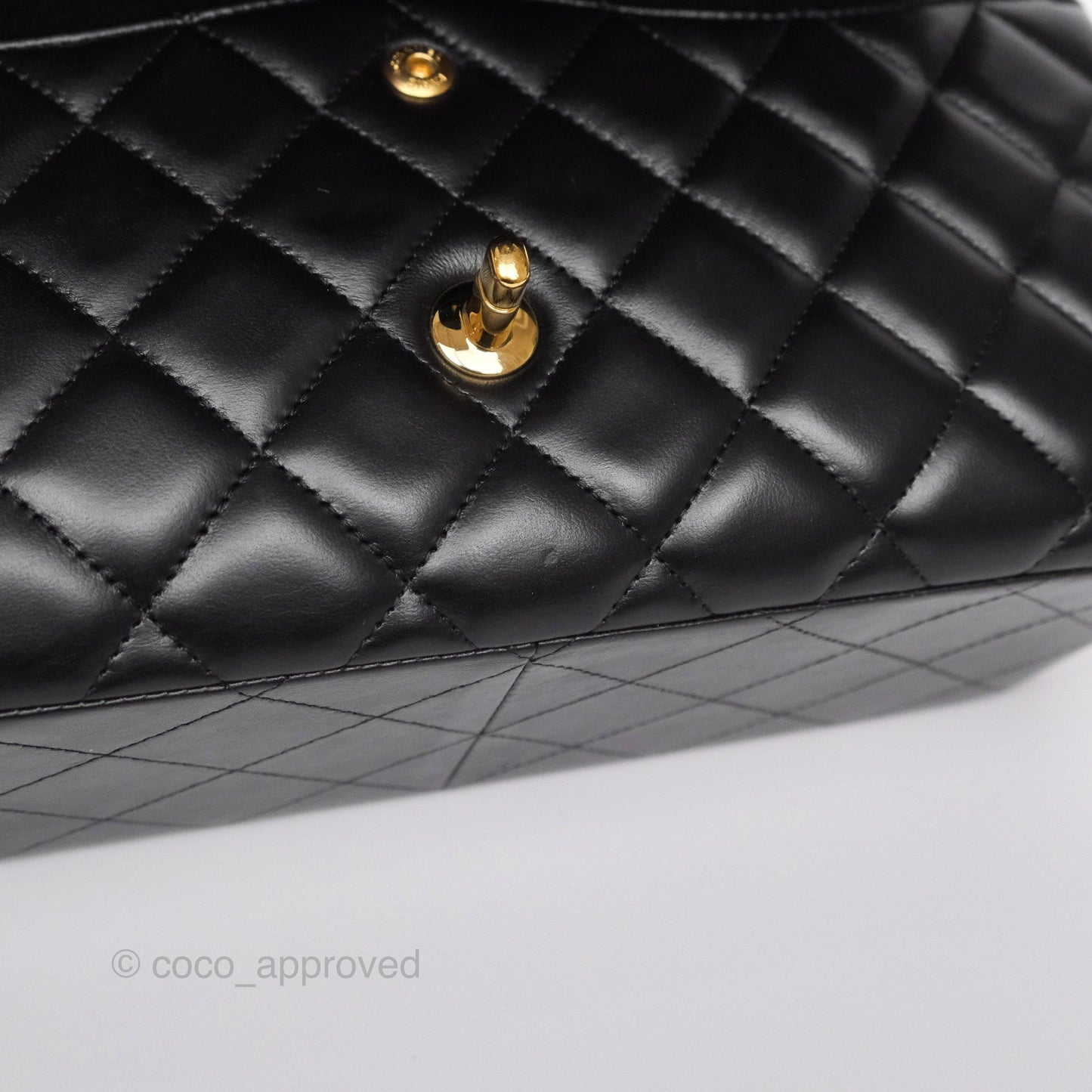 Chanel Jumbo Double Flap Black Lambskin Gold Hardware⁣⁣