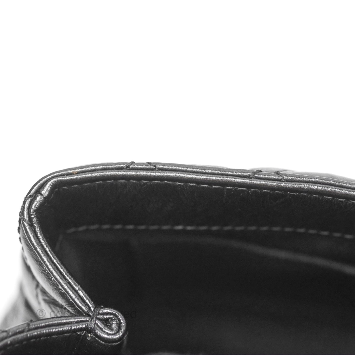 Chanel Medium Coco Handle Quilted Aged Calfskin Iridescent Dark Grey So Black Hardware