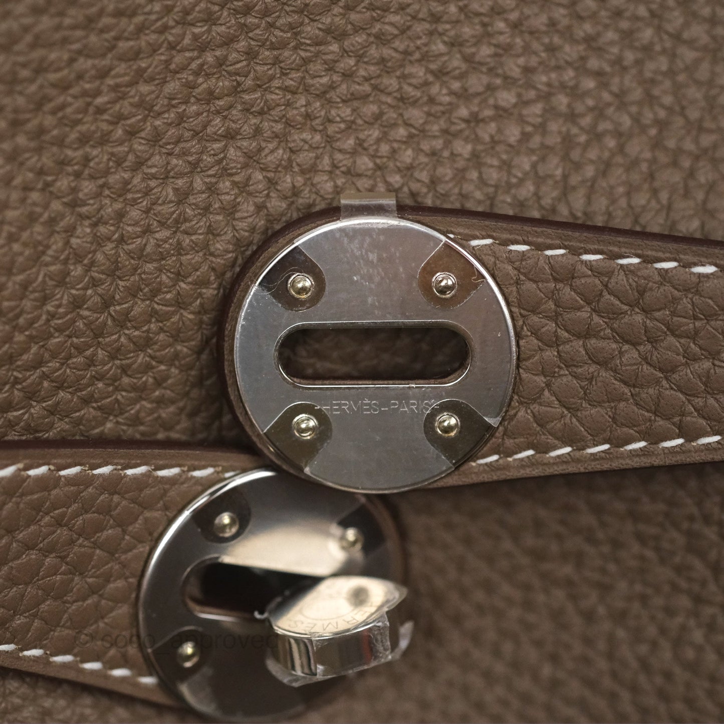 Hermès Lindy 26 Clemence Etoupe 18 Palladium Hardware