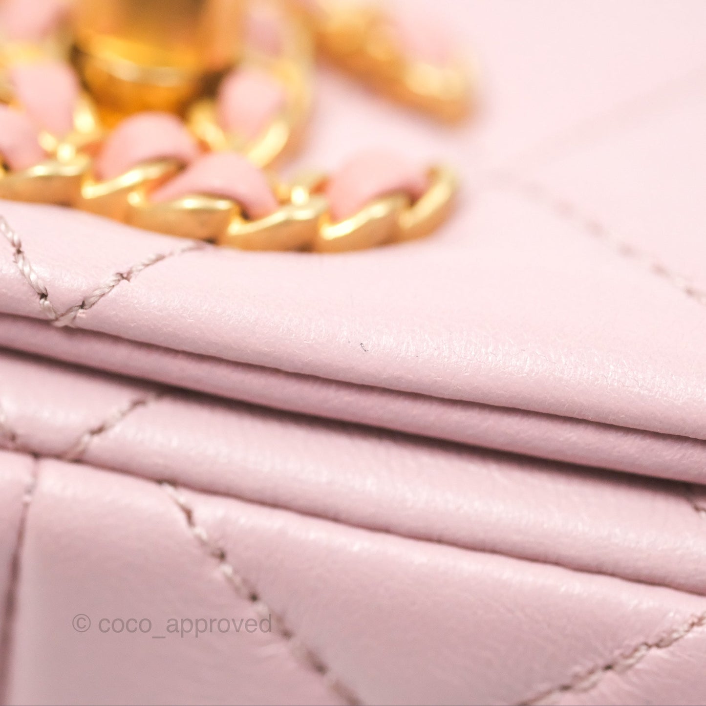 Chanel Flap Bag Dusty Pink Lambskin Aged Gold Hardware 24P