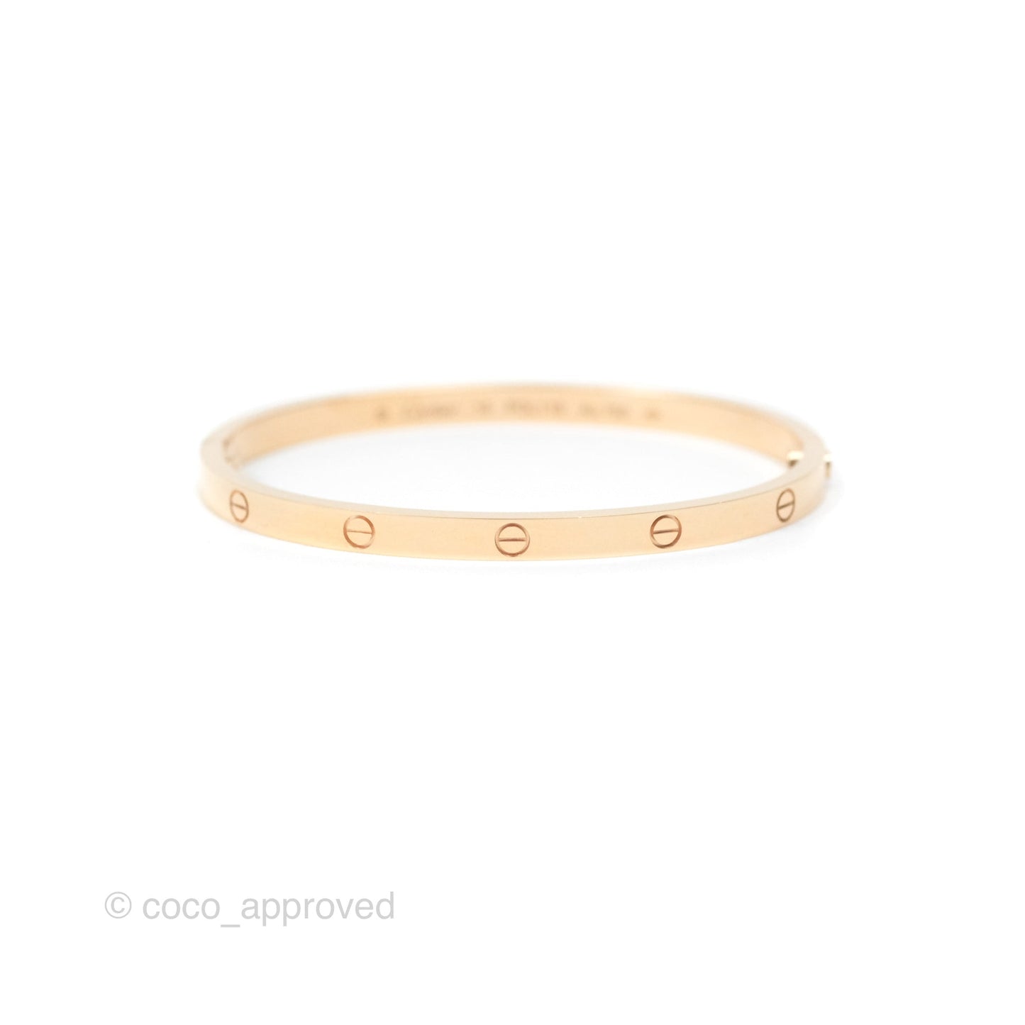 Cartier Small Love Bracelet Rose Gold Size 15