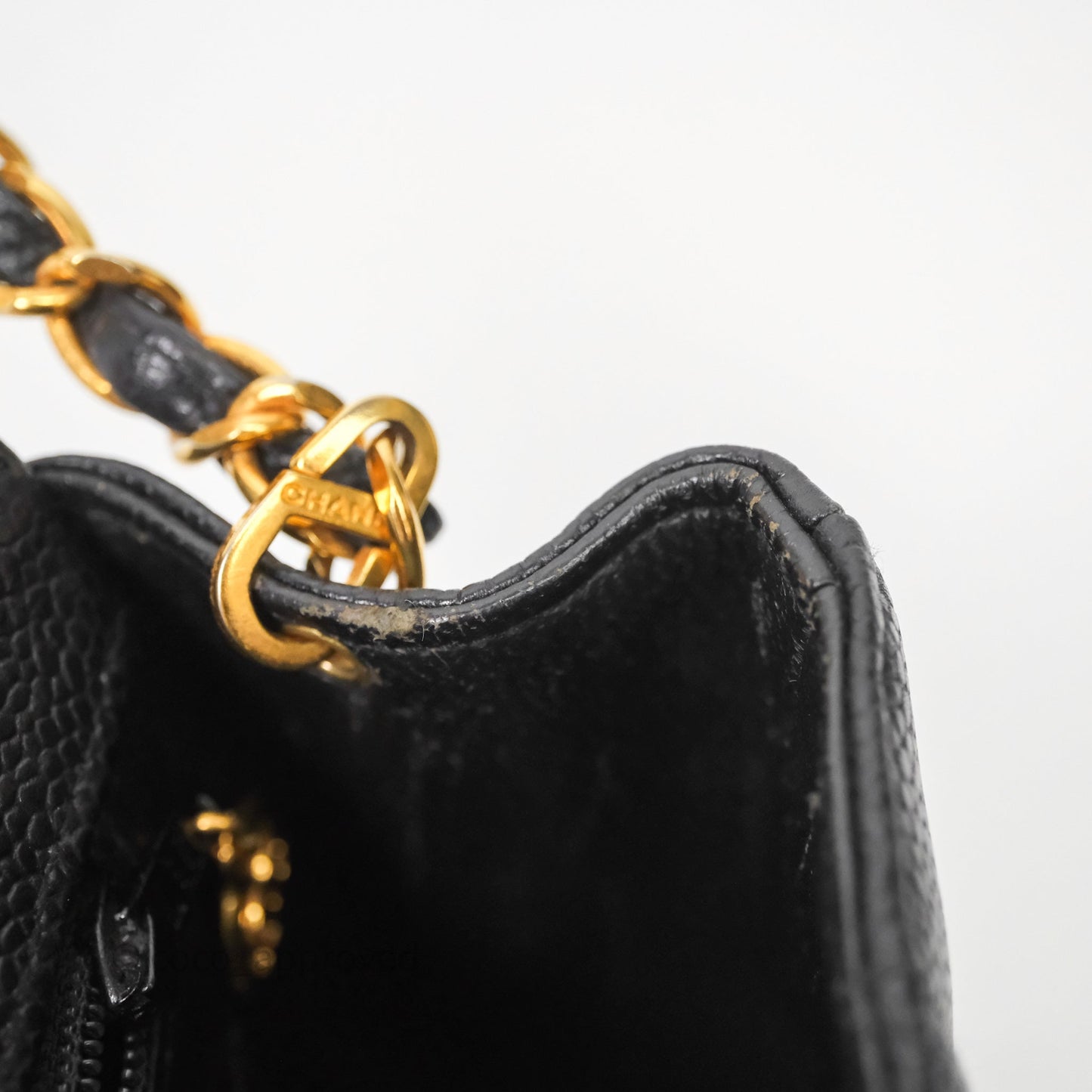 Chanel Vintage Small Classic Diana Flap Bag Black Caviar 24K Gold Hardware