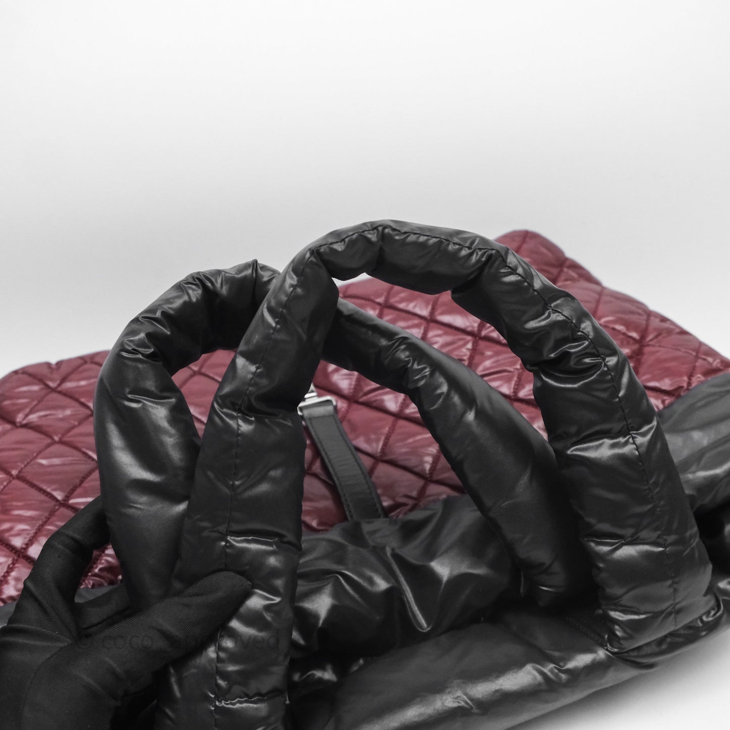 Chanel Nylon Quilted Medium Coco Cocoon Reversible Tote Black
