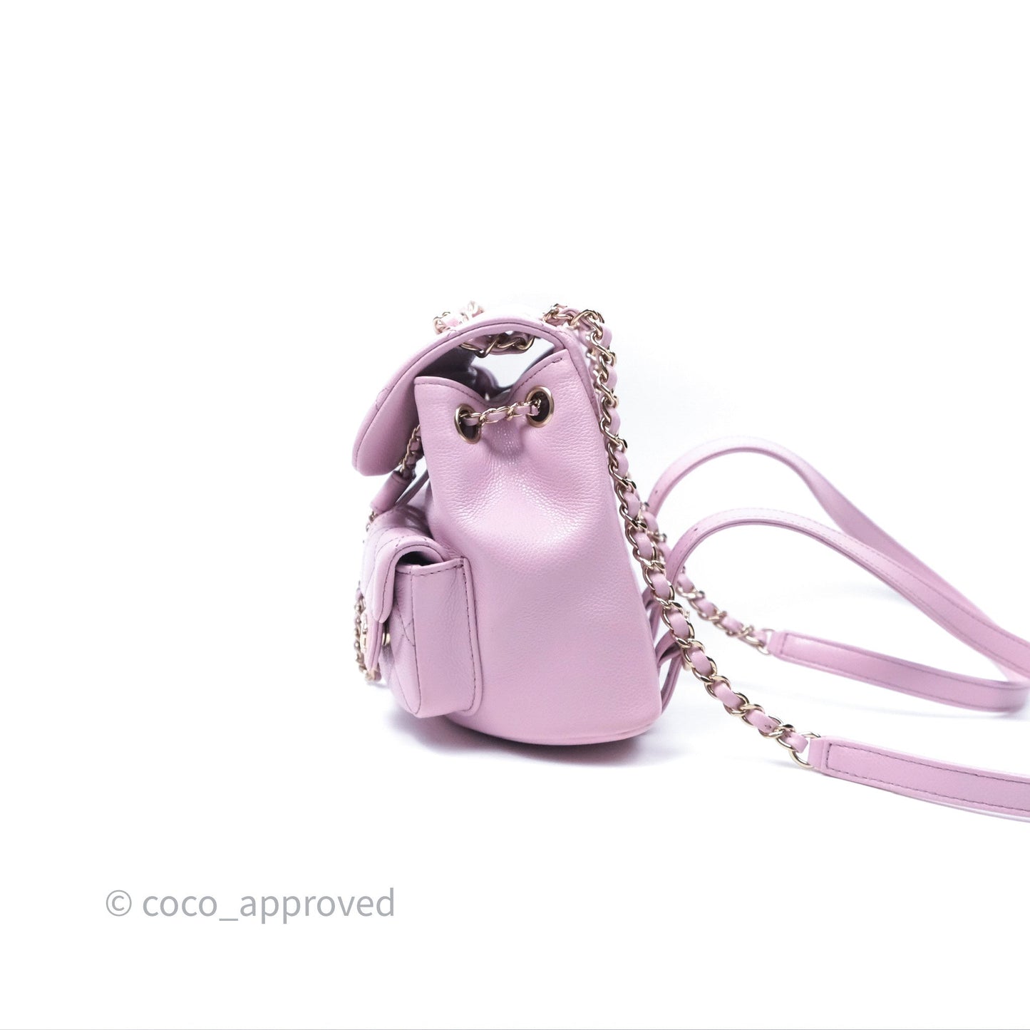 Chanel Mini Duma Backpack Pink Lilac Caviar Gold Hardware