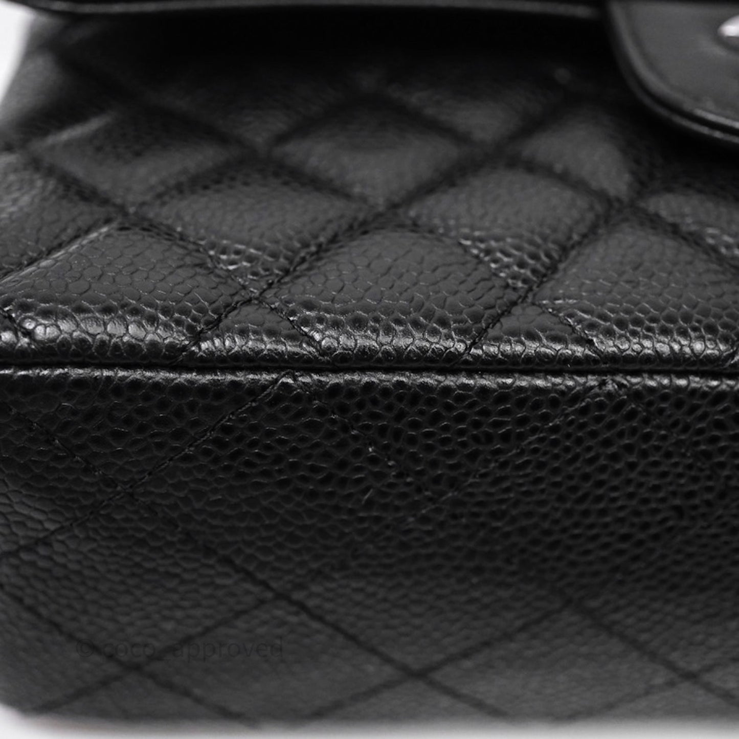 Chanel Small Classic Flap Quilted Black Caviar Silver Hardware