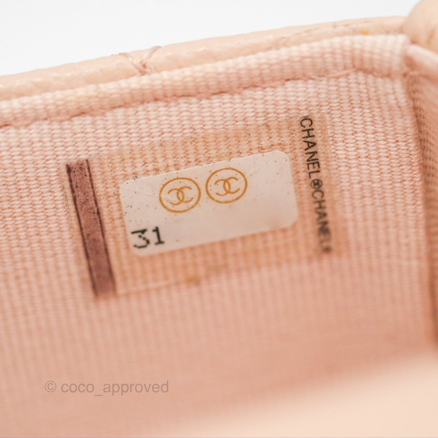 Chanel Mini Clutch With Chain Light Pink Caviar Gold Hardware