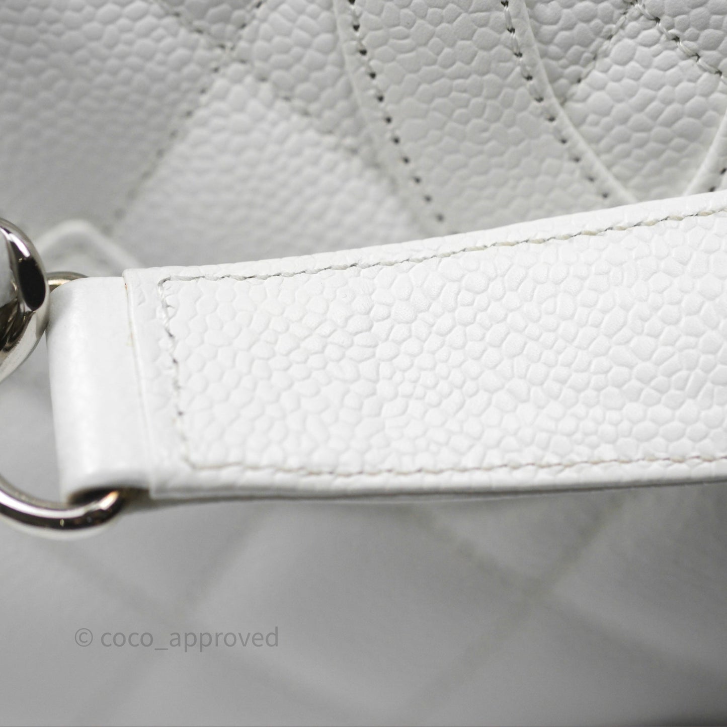Chanel GST White Caviar Silver Hardware