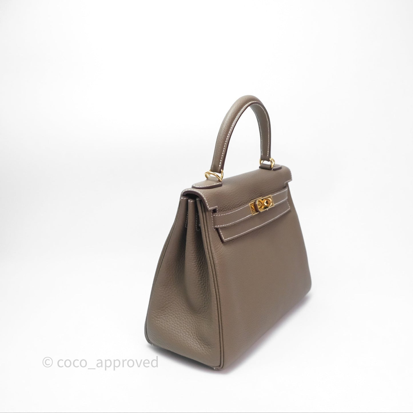 Hermès Kelly II 28 Retourne Etoupe 18 Clemence Gold Hardware