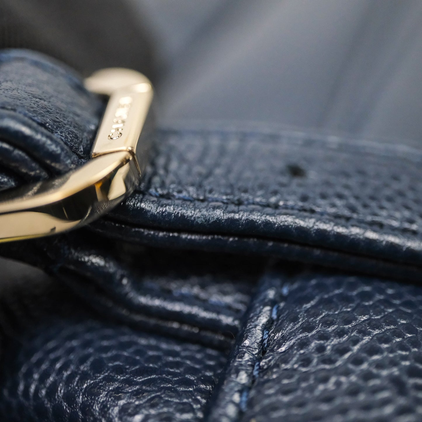 Chanel Quilted Business Affinity Backpack Navy Caviar Light Gold Hardware