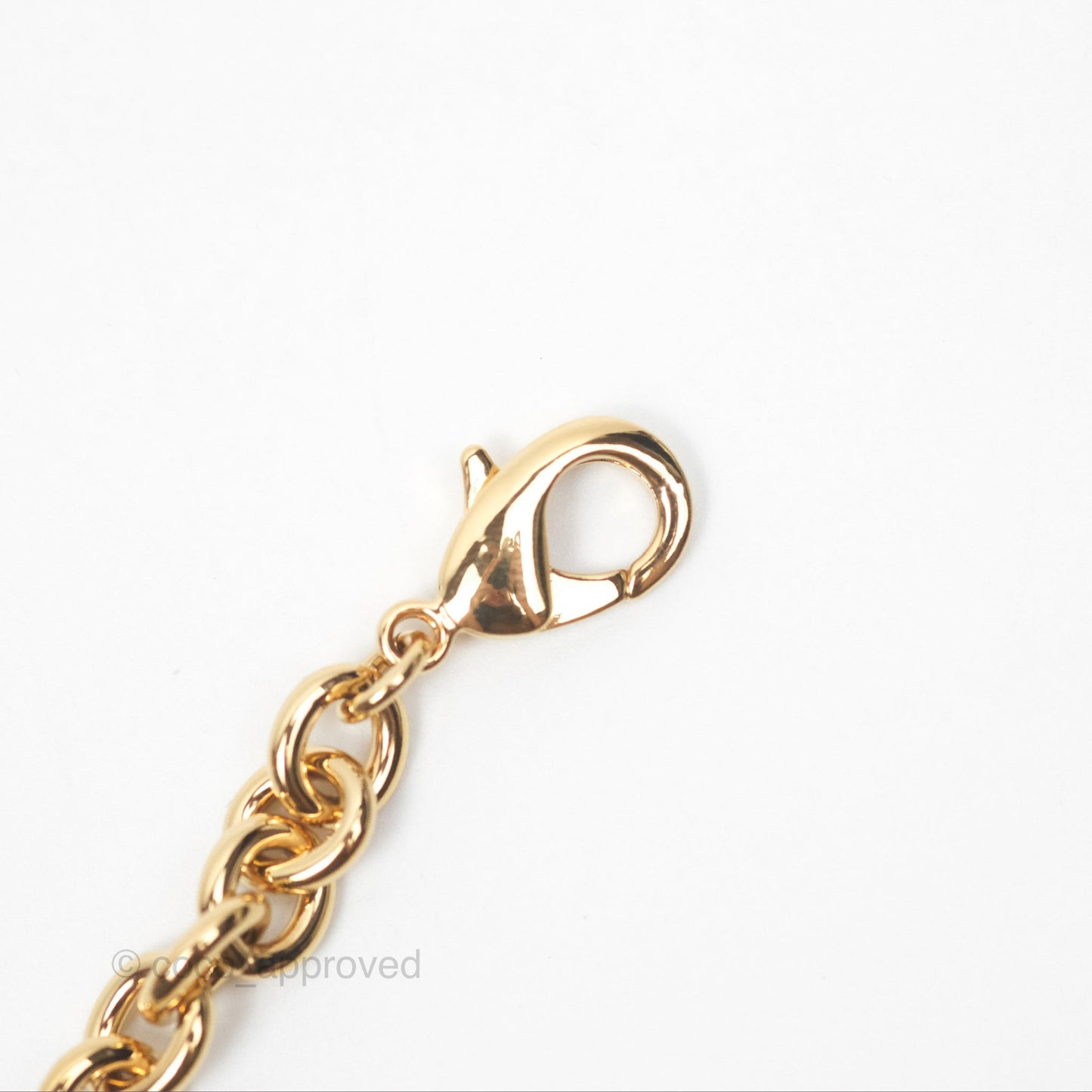 Chanel Black CC Heart Lucky Clover Chain Belt Gold Tone 24P