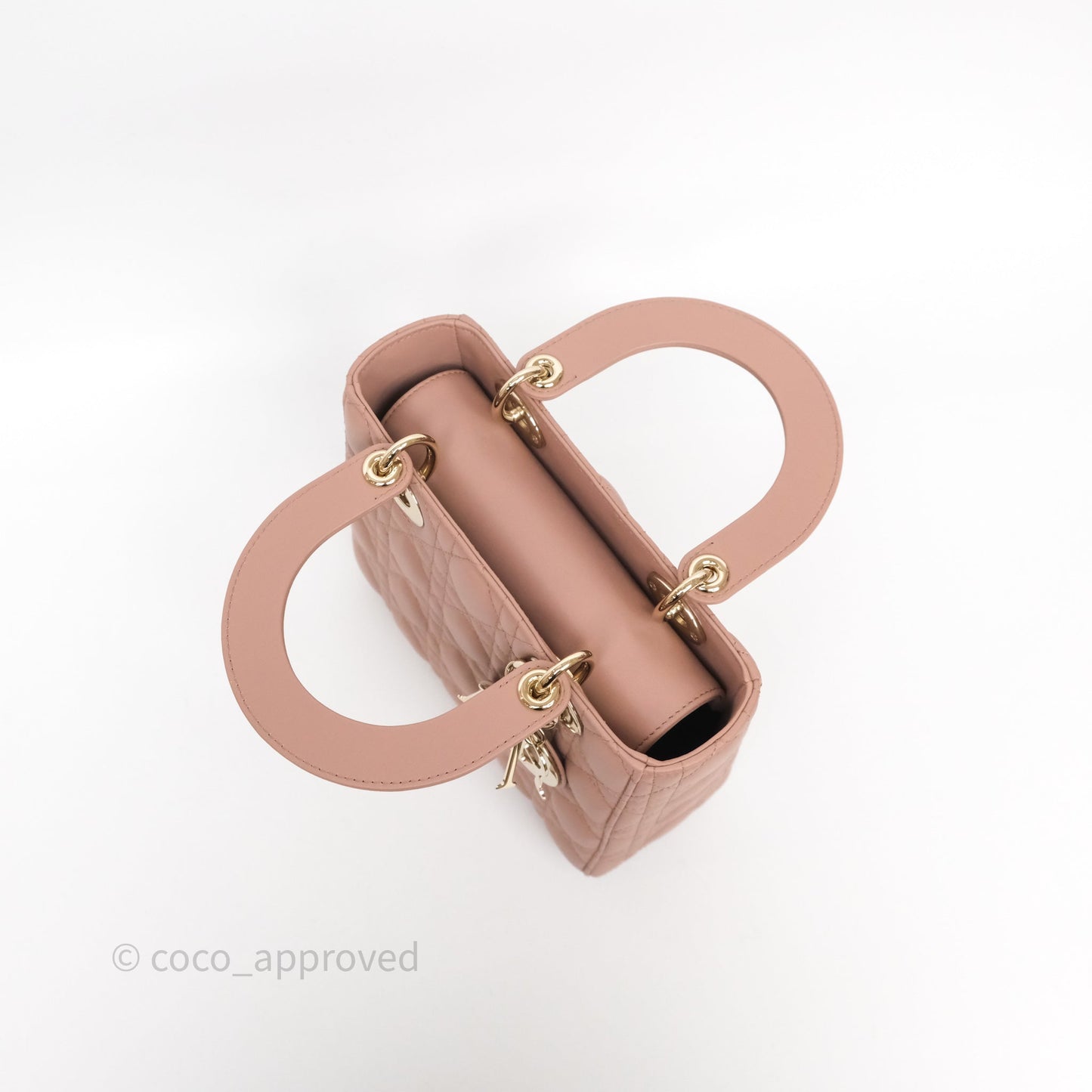 Christian Dior Small Lady Dior My ABCDior Bag Blush Cannage Lambskin
