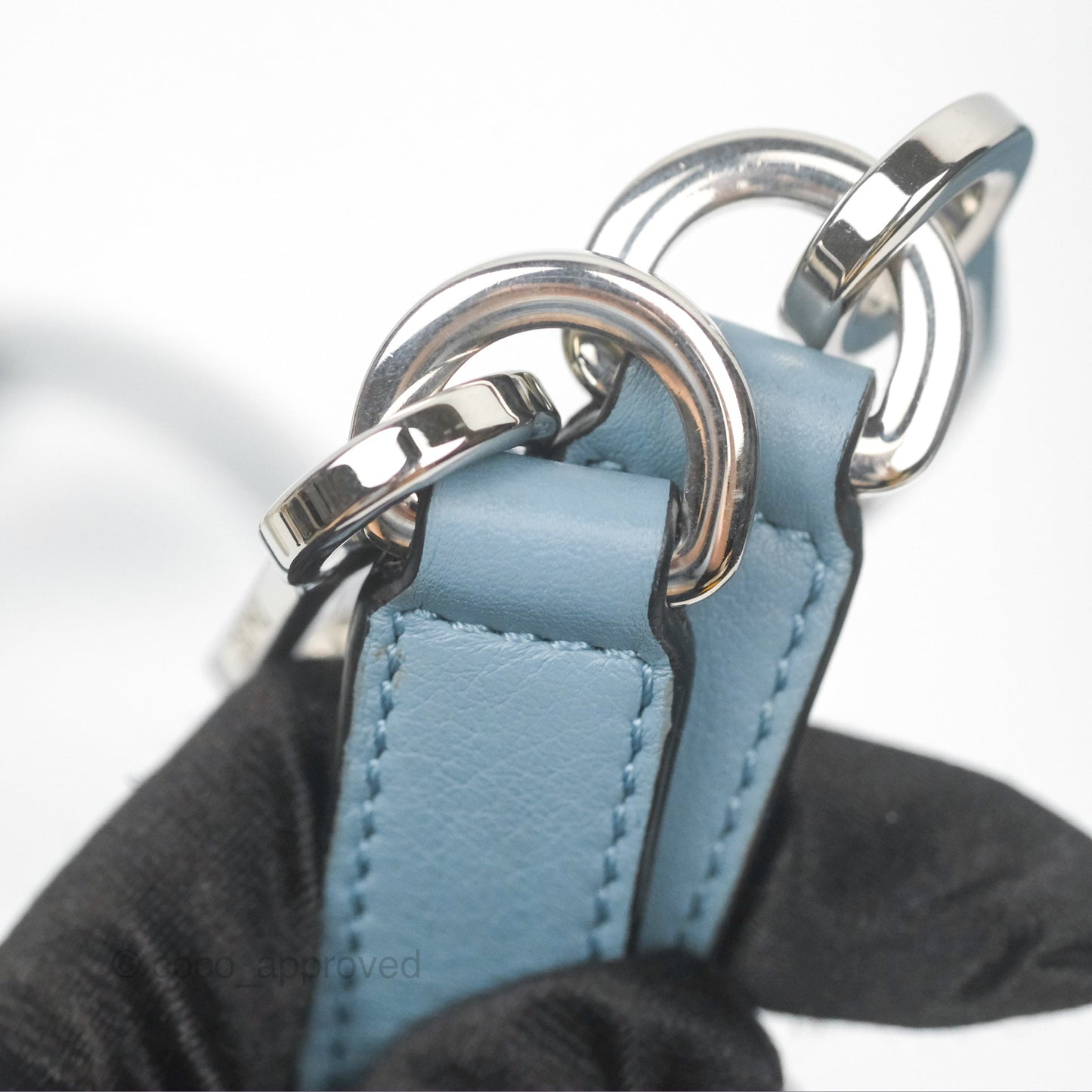 Loewe Small Puzzle Bag Stone Blue Calfskin