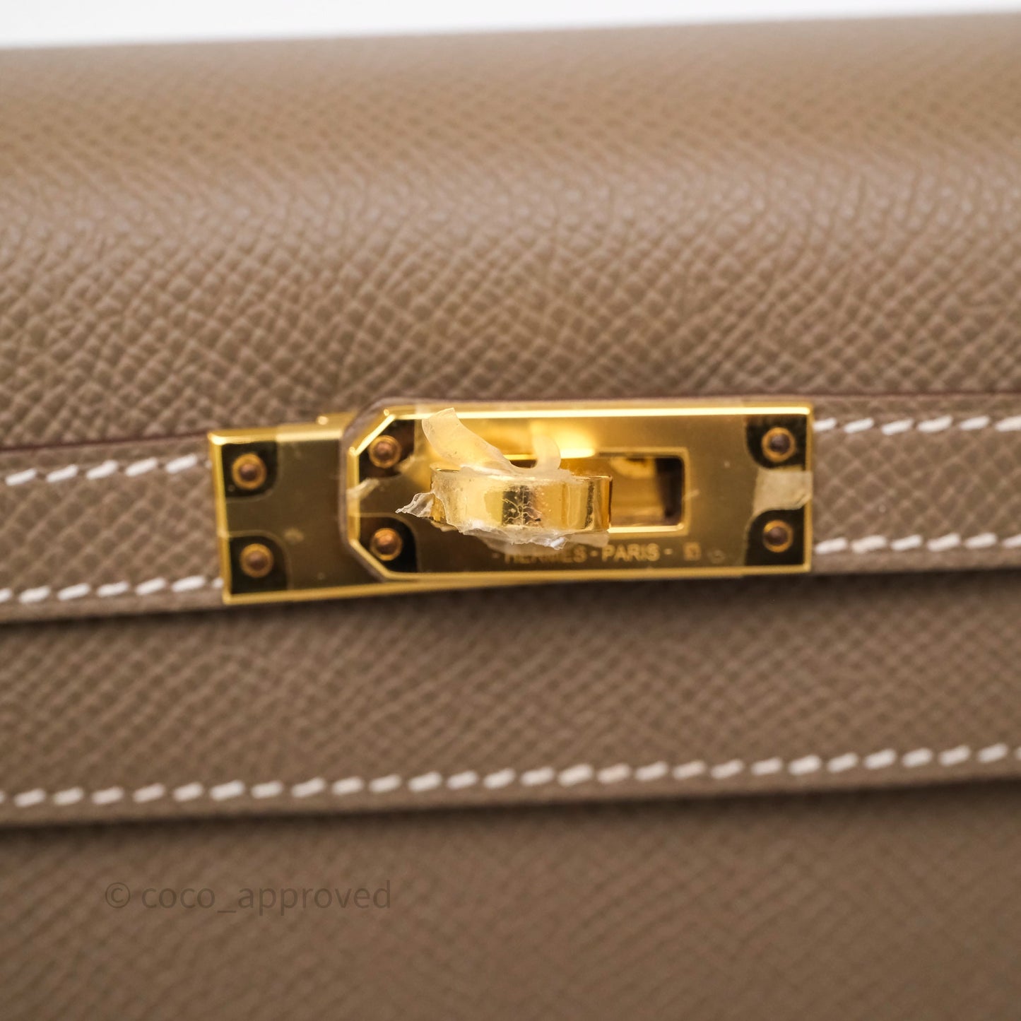 Hermès Kelly 25 Etoupe 18 Epsom Gold Hardware