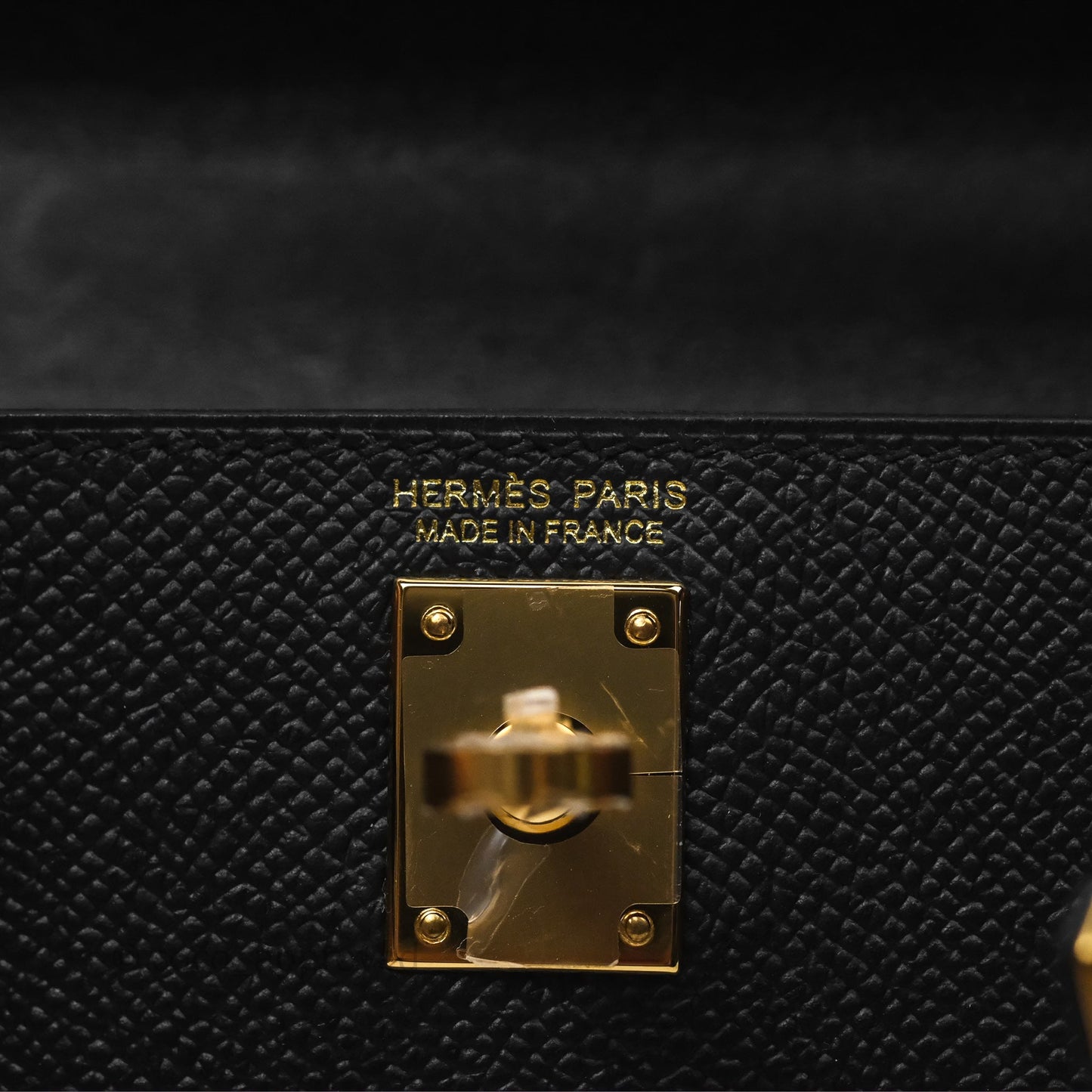 Hermès Mini Kelly II Noir 89 Epsom Gold Hardware