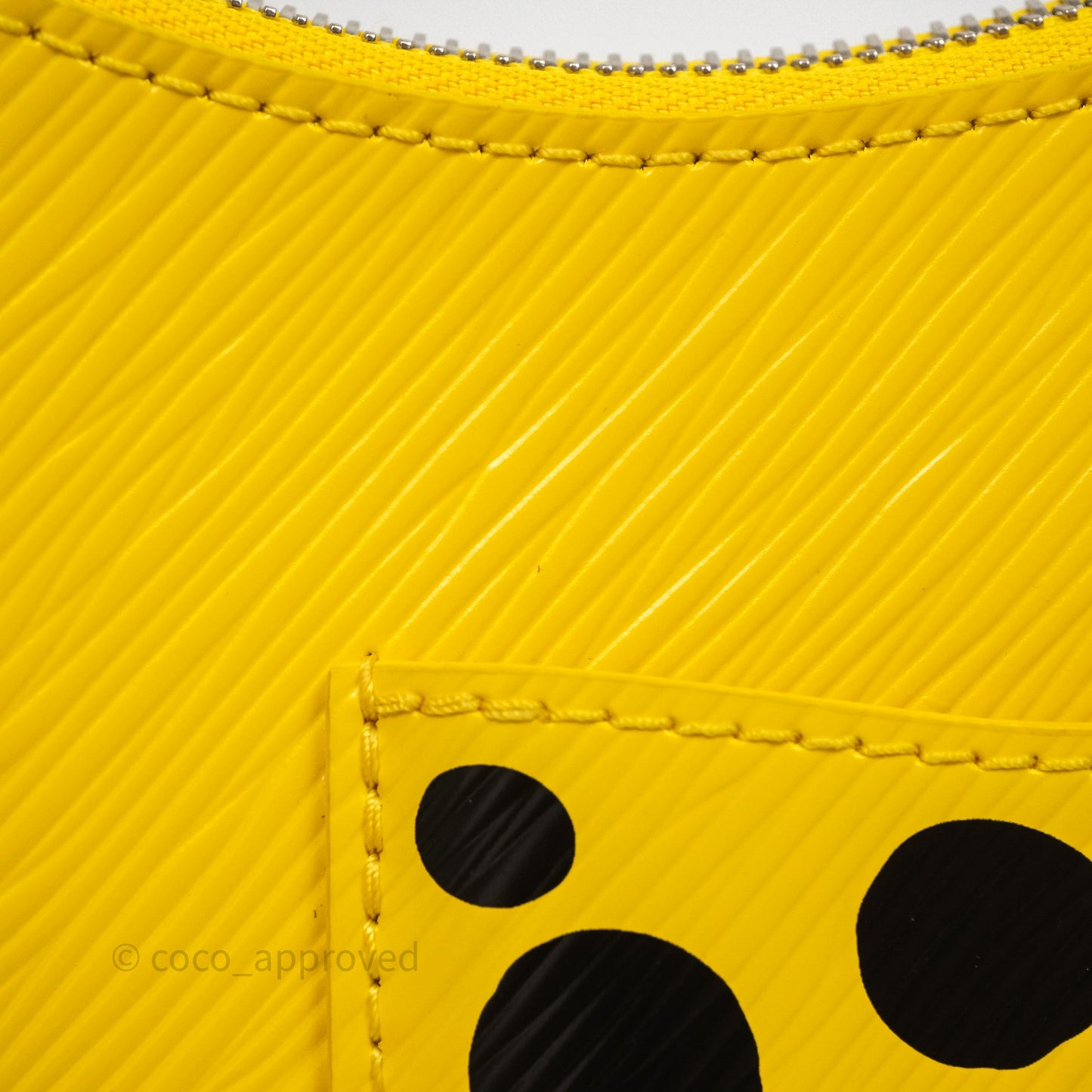 Louis Vuitton x Yayoi Kusama Epi Marellini Bag Infinity Dots Yellow Silver Hardware