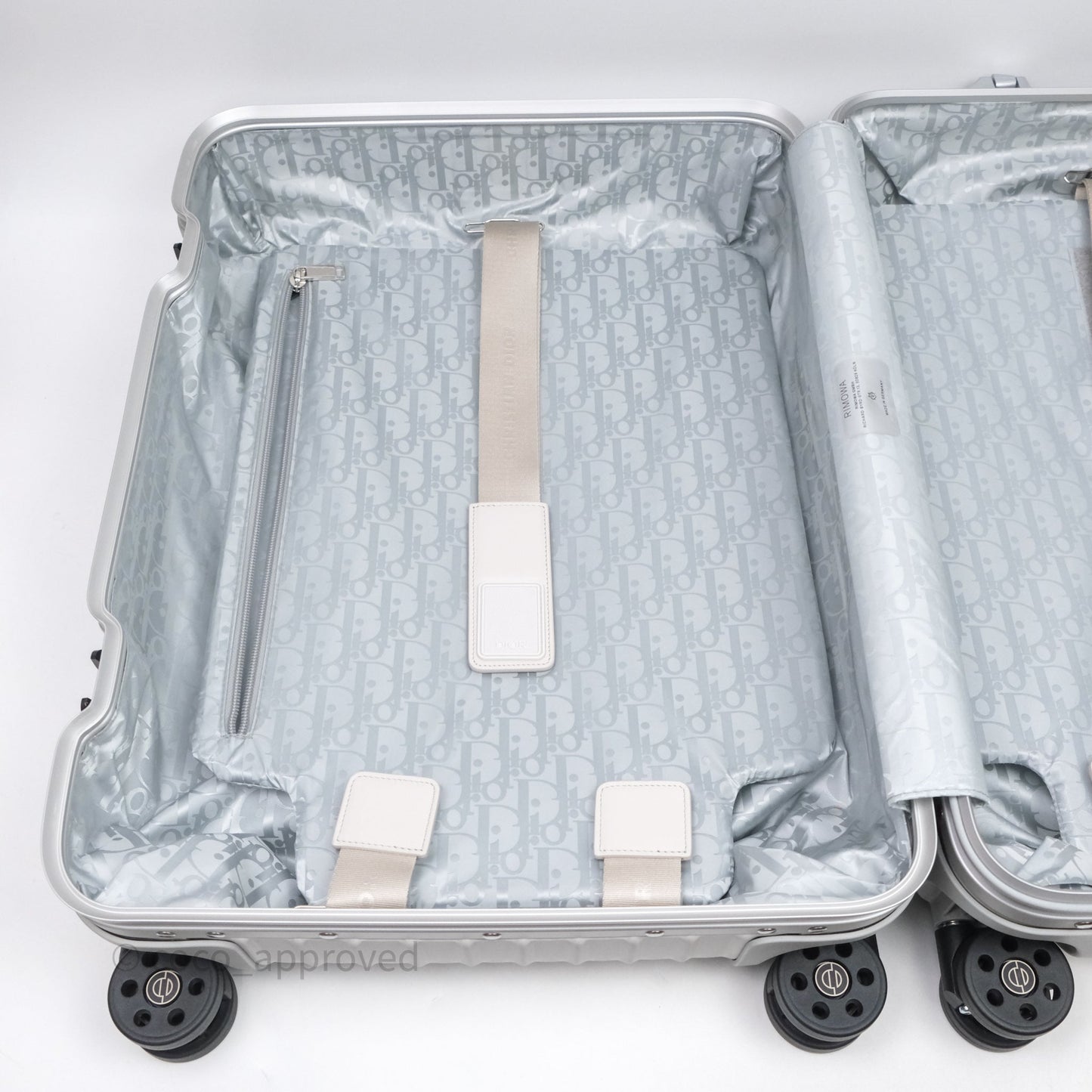 Dior x Rimowa Carry-On Suitcase Gradient Blue Dior Oblique Aluminum