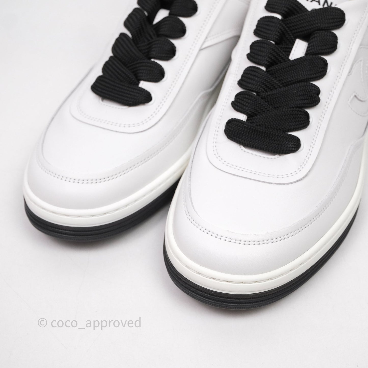 Chanel Logo Sneakers White Size 39