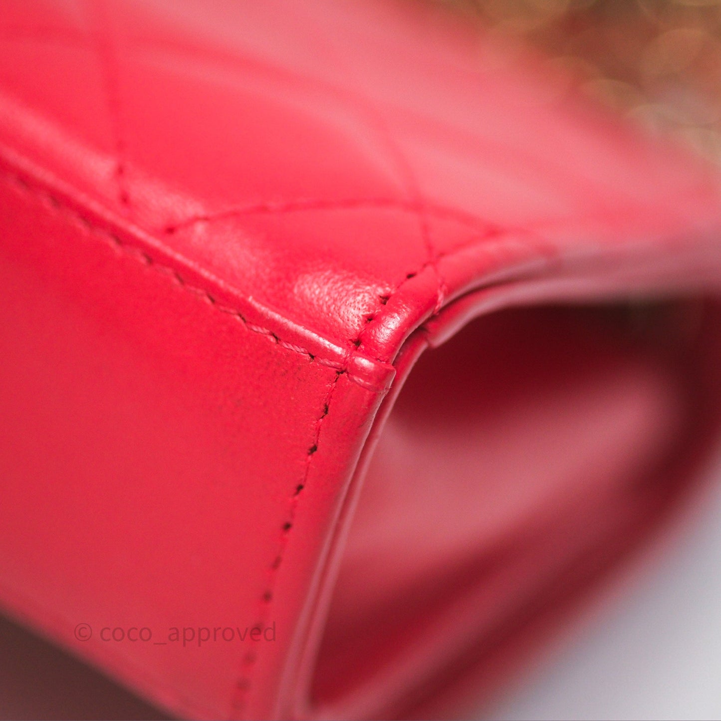 Chanel Mini Quilted Trendy CC Clutch With Chain Red Lambskin Gold Hardware