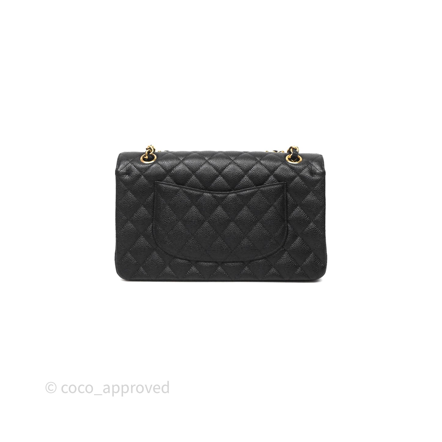 Chanel Classic M/L Medium Flap Quilted Black Caviar Gold Hardware