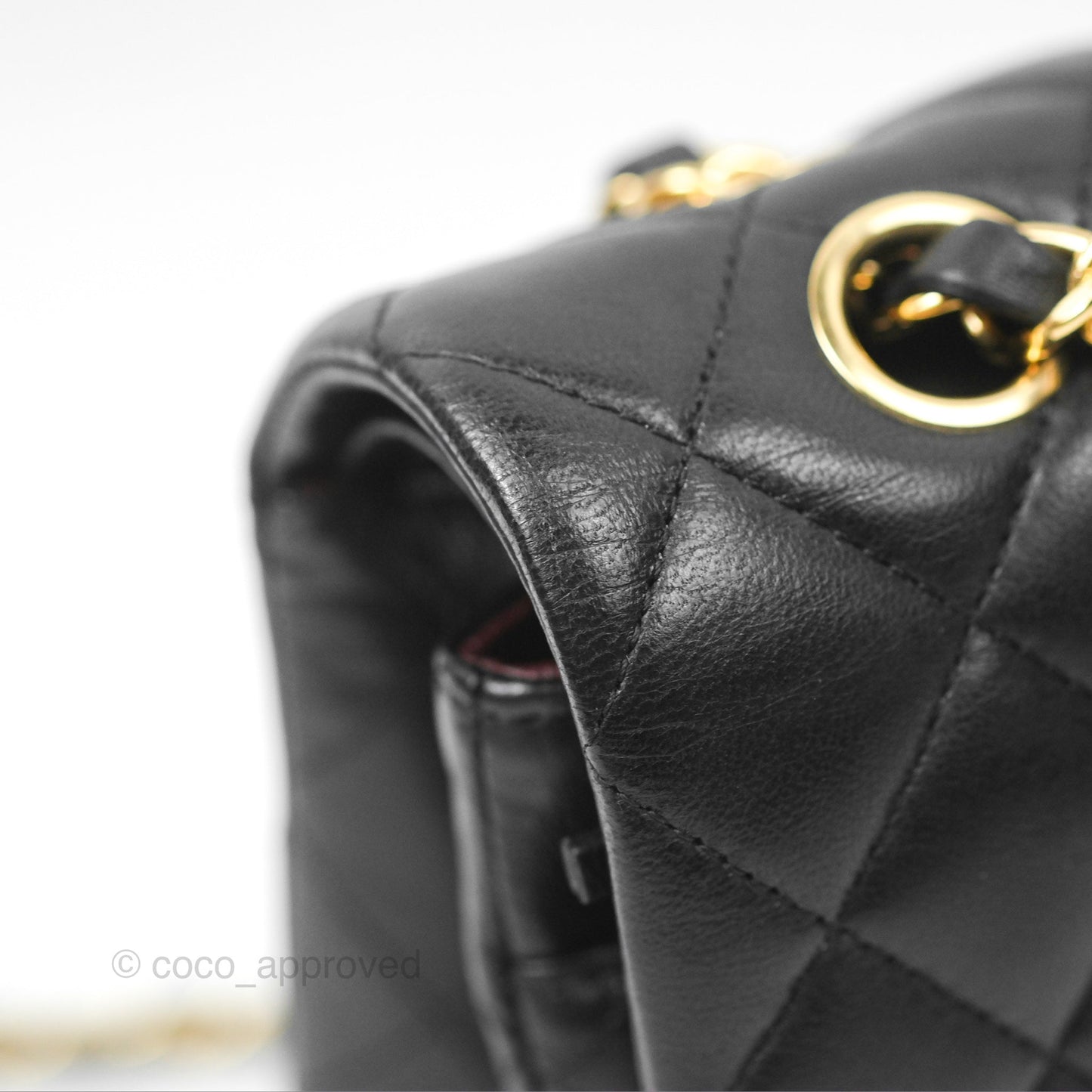 Chanel Classic M/L Medium Flap Quilted Black Lambskin Gold Hardware