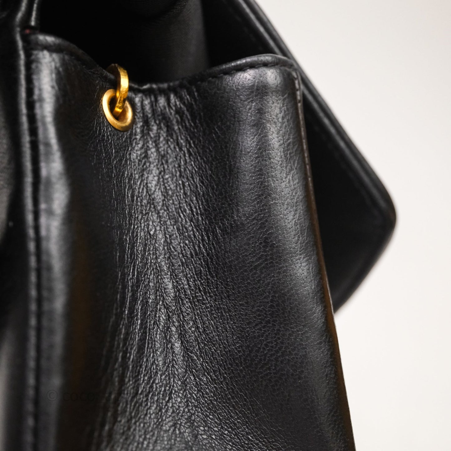 Chanel Vintage Small Classic Diana Flap Bag Black Lambskin 24K Gold Hardware