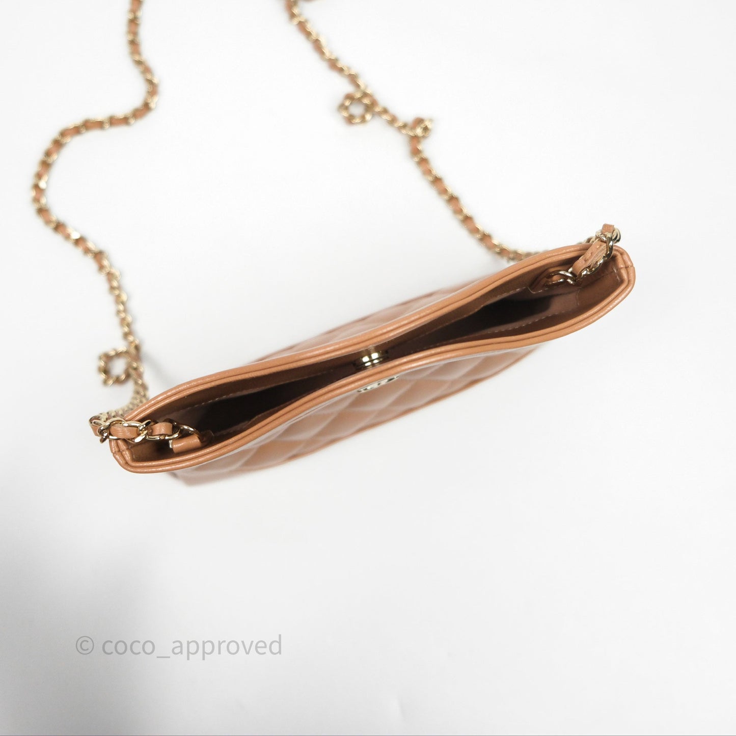Chanel Nano 31 Dark Beige Shiny Lambskin Gold Hardware