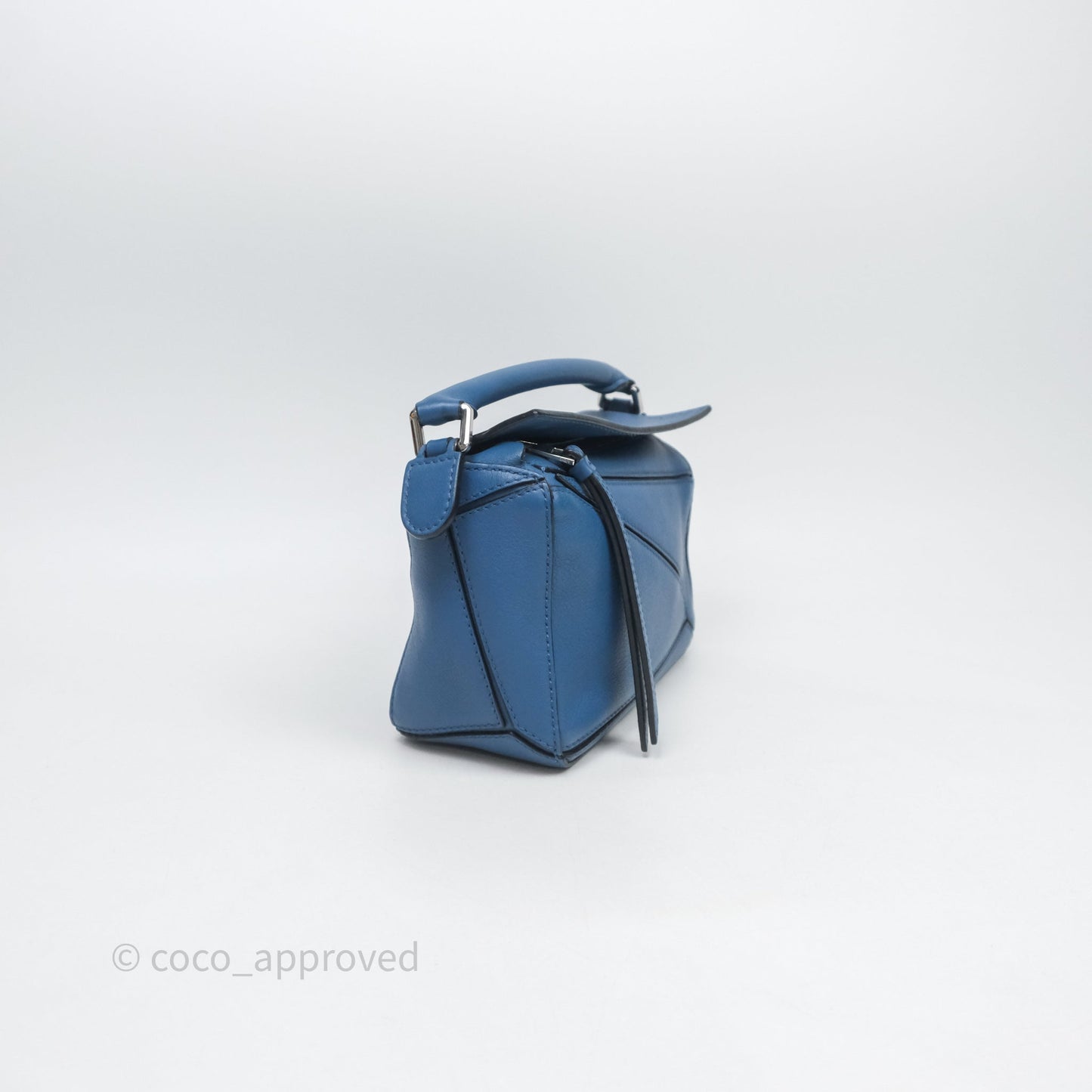 Loewe Mini Puzzle Bag Blue Calfskin