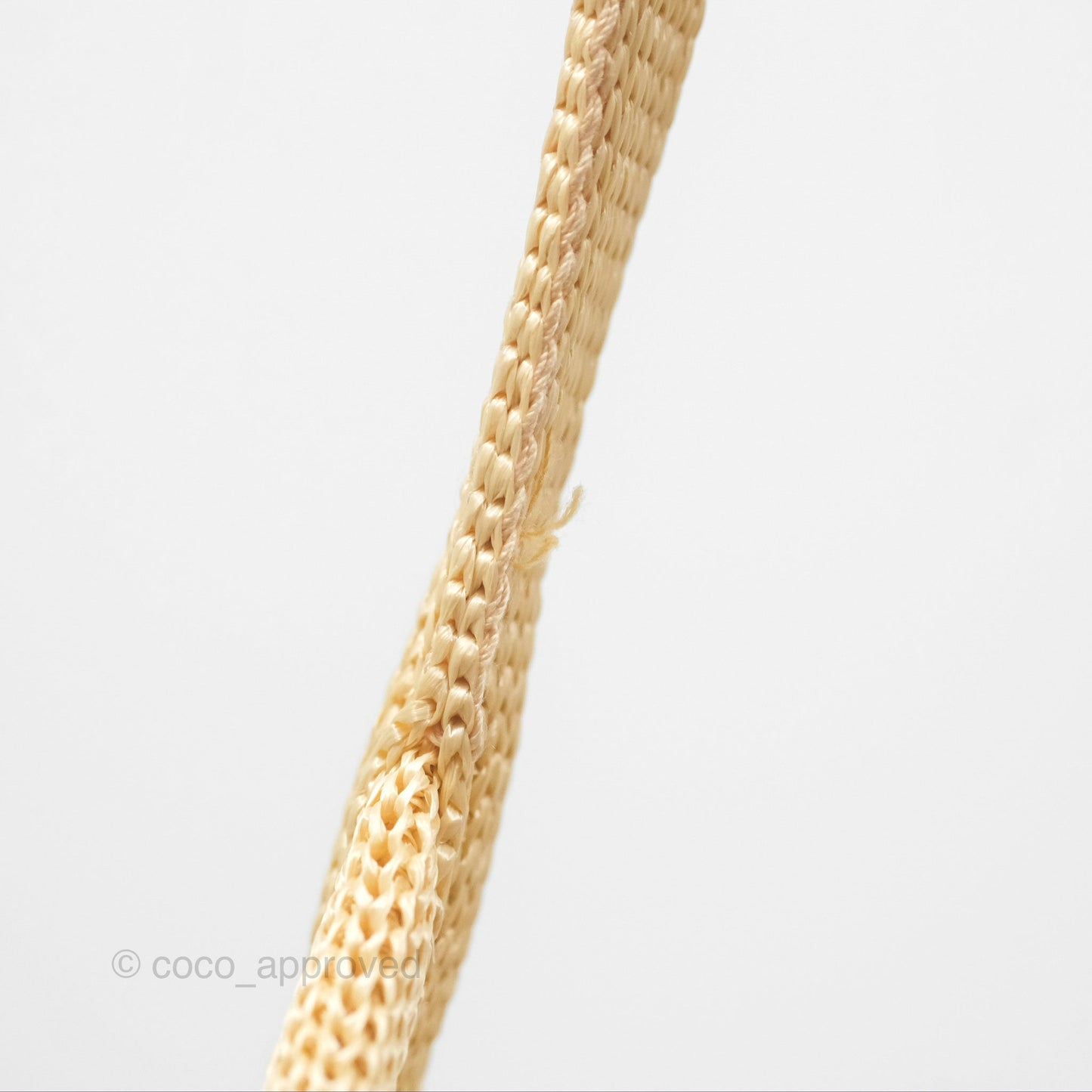 Miu Miu Woven Fabric Tote Bag Natural