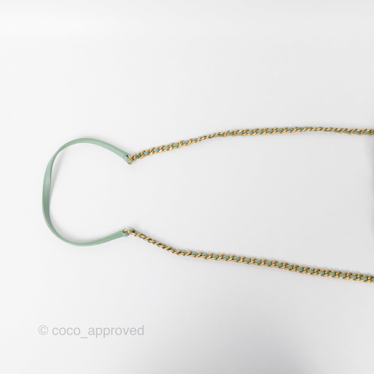 Chanel Drawstring Bucket Bag Quilted Green Caviar Aged Gold Hardware