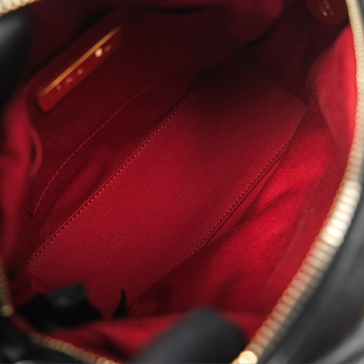 Chanel Small Quilted Bowling Bag Black Lambskin Aged Gold Hardware
