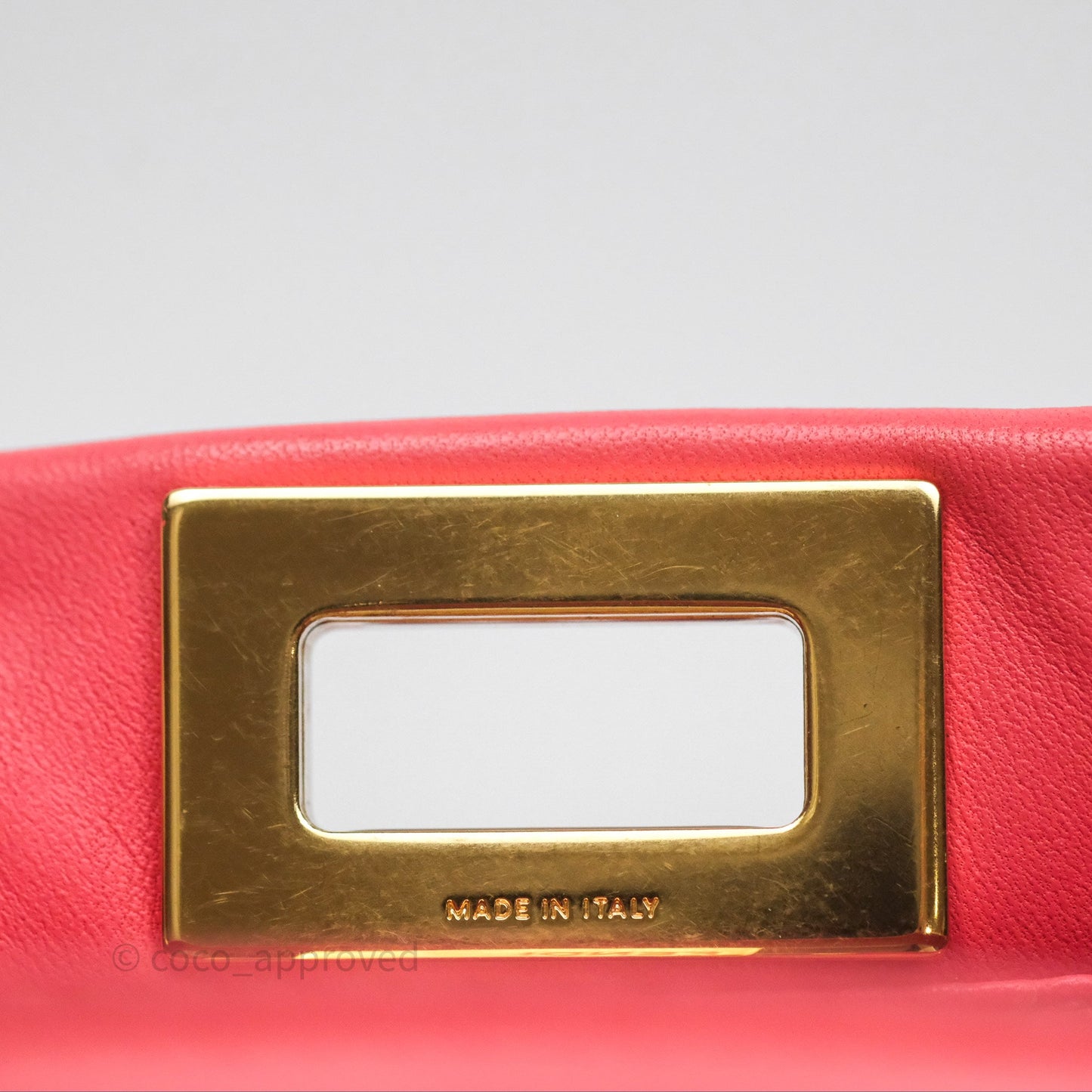 Fendi Nappa Mini Peekaboo Bag Hot Pink