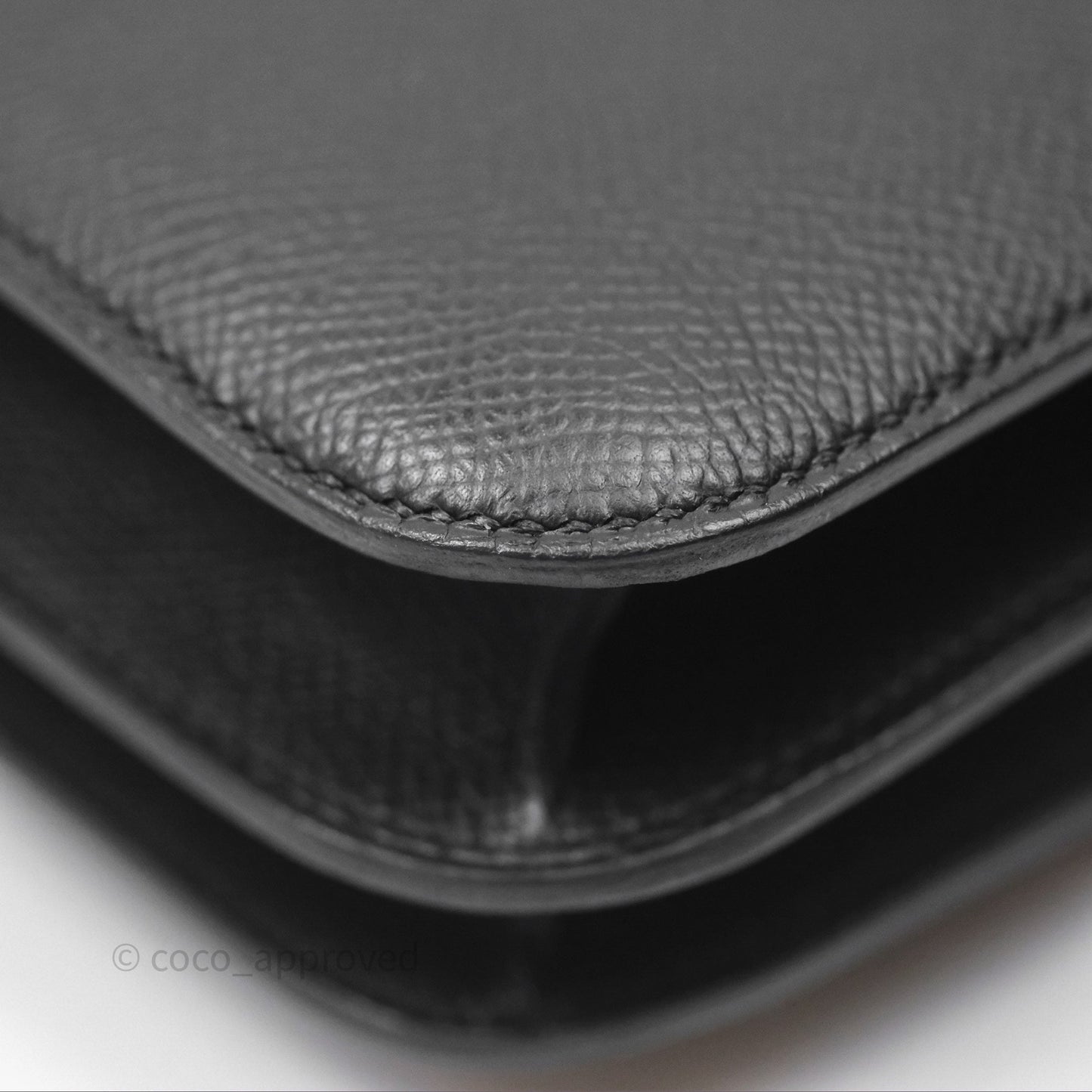 Hermès Constance Mini 18cm Mirror Noir 89 Epsom Palladium Hardware