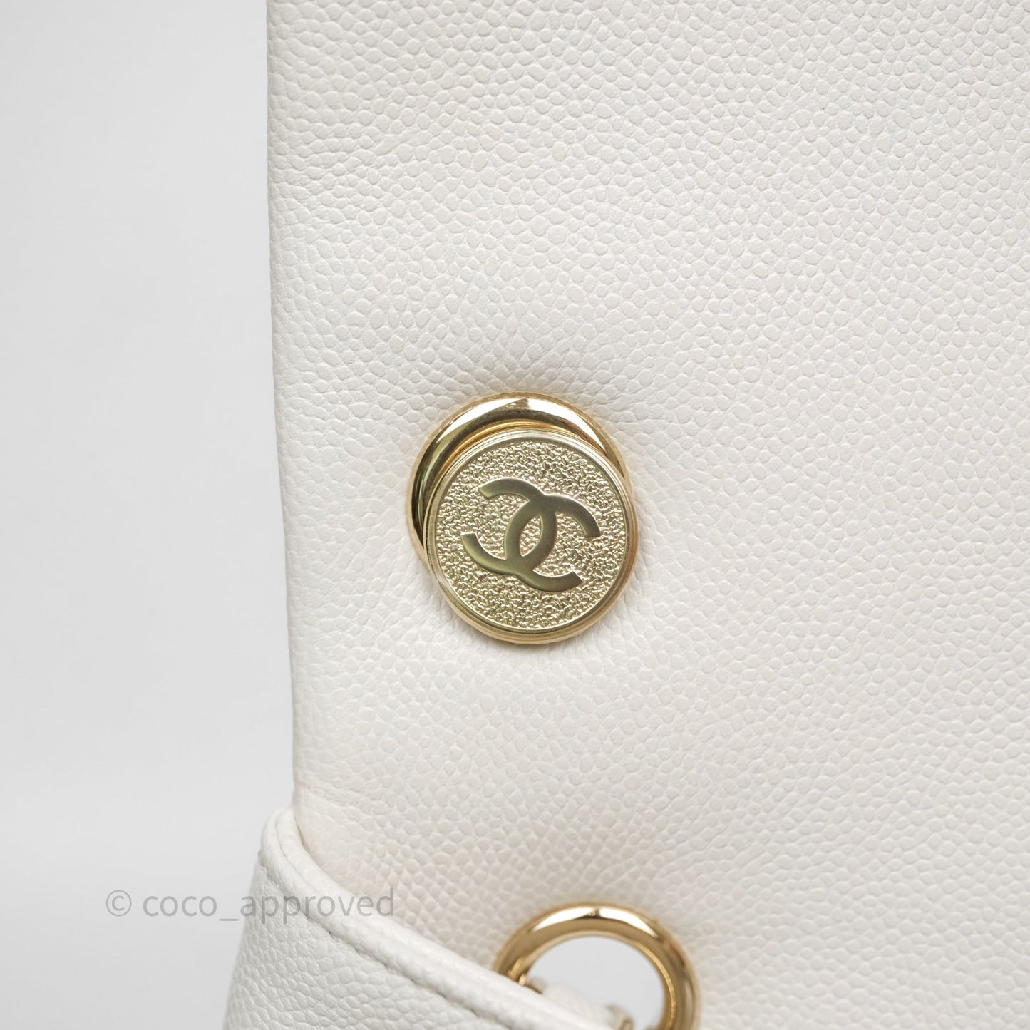 Chanel Duma Backpack White Caviar Gold Hardware 23K