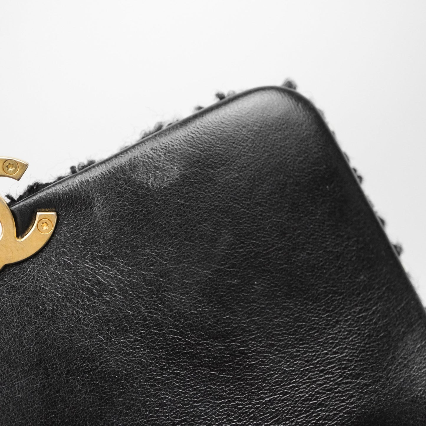 Chanel Duma Backpack Black Tweed Aged Gold Hardware