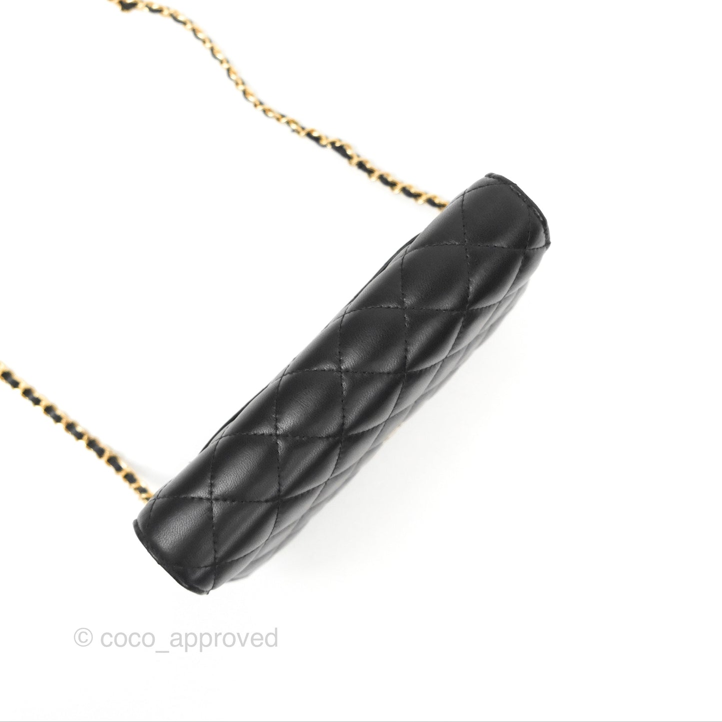 Chanel Quilted Classic WOC Black Lambskin Gold Hardware