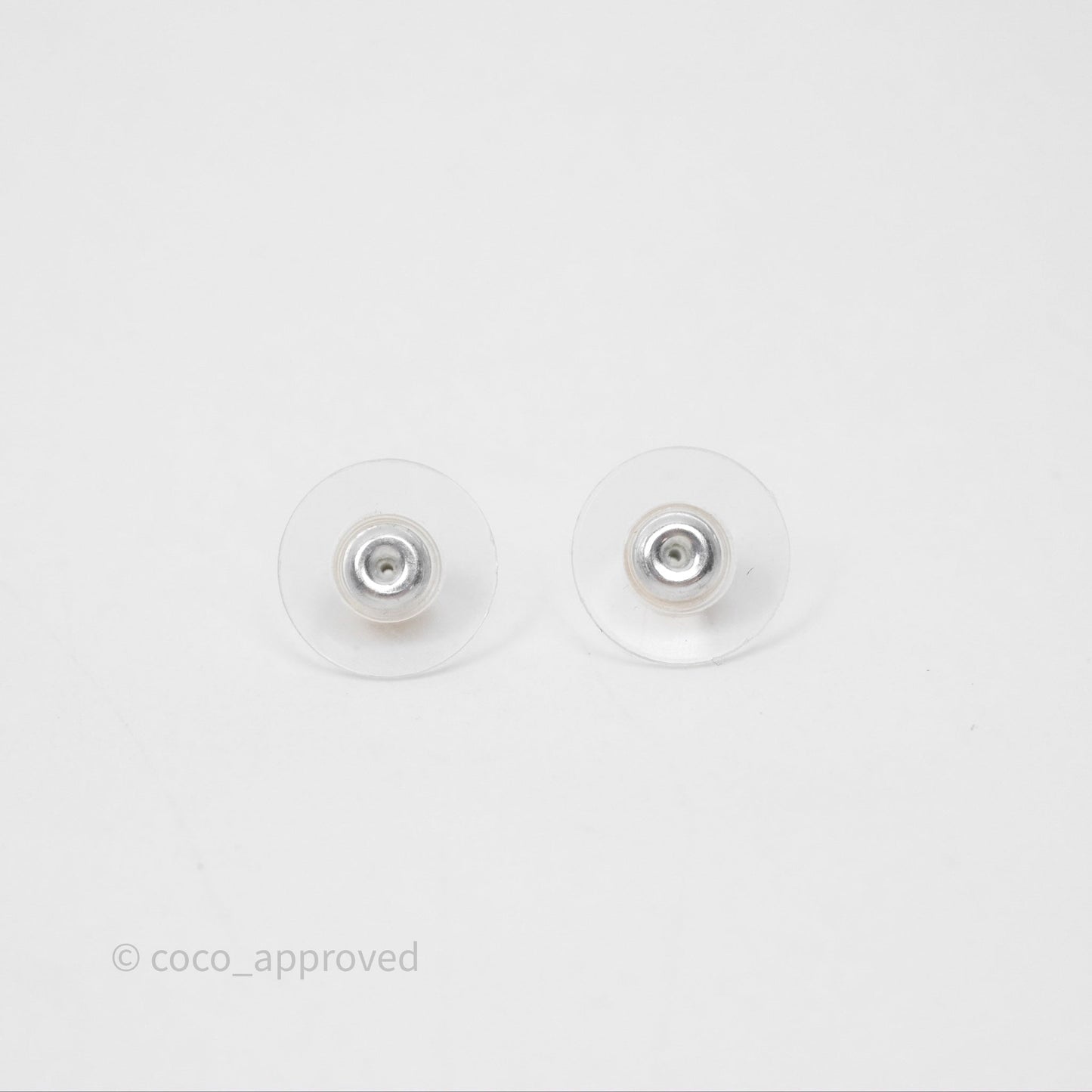 Chanel Crystal Pearl Resin CC Snowflake Earrings Gold Tone 19B