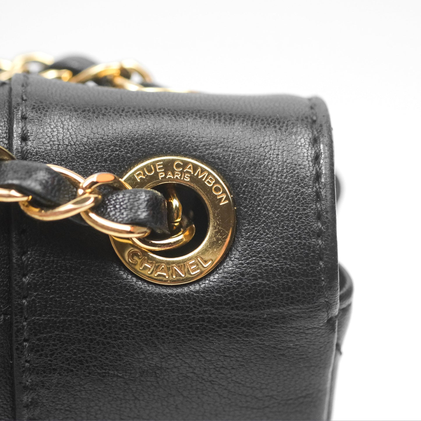 Chanel Mademoiselle Flap Bag Black Calfskin Gold Hardware