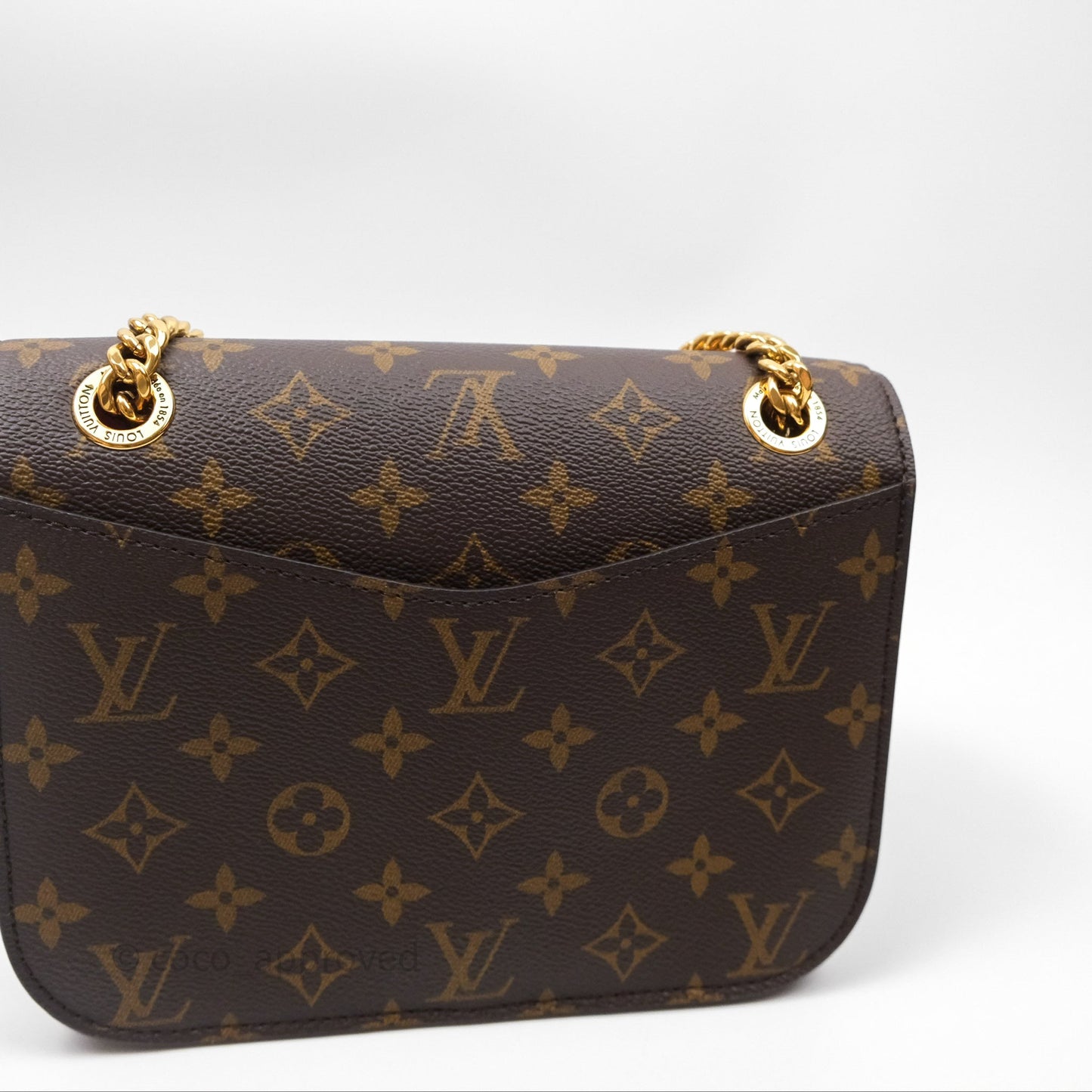 Louis Vuitton Passy Coated Canvas Monogram Gold Hardware