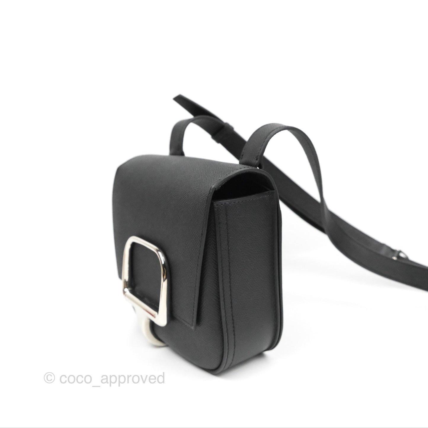 Hermès Della Cavalleria Mini Bag Black Epsom Palladium Hardware